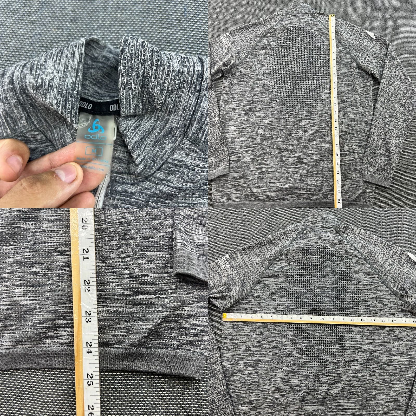 Odlo ODLO Team ICE Mens Ski Top Gray Mid Layer 1/4 Zip Stretch Long Sleeves Size US M / EU 48-50 / 2 - 8 Thumbnail