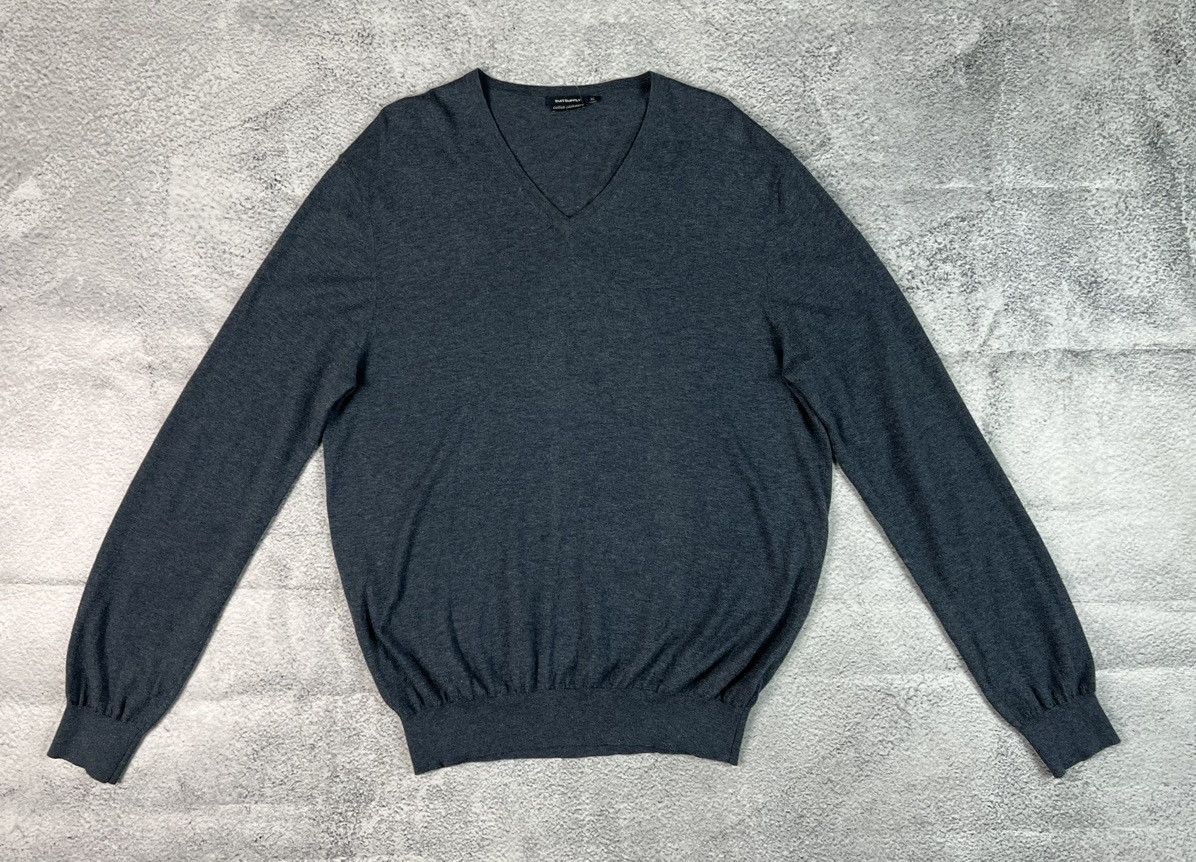 Designer × Suitsupply Suitsupply knit v neck jumper Size US XL / EU 56 / 4 - 1 Thumbnail
