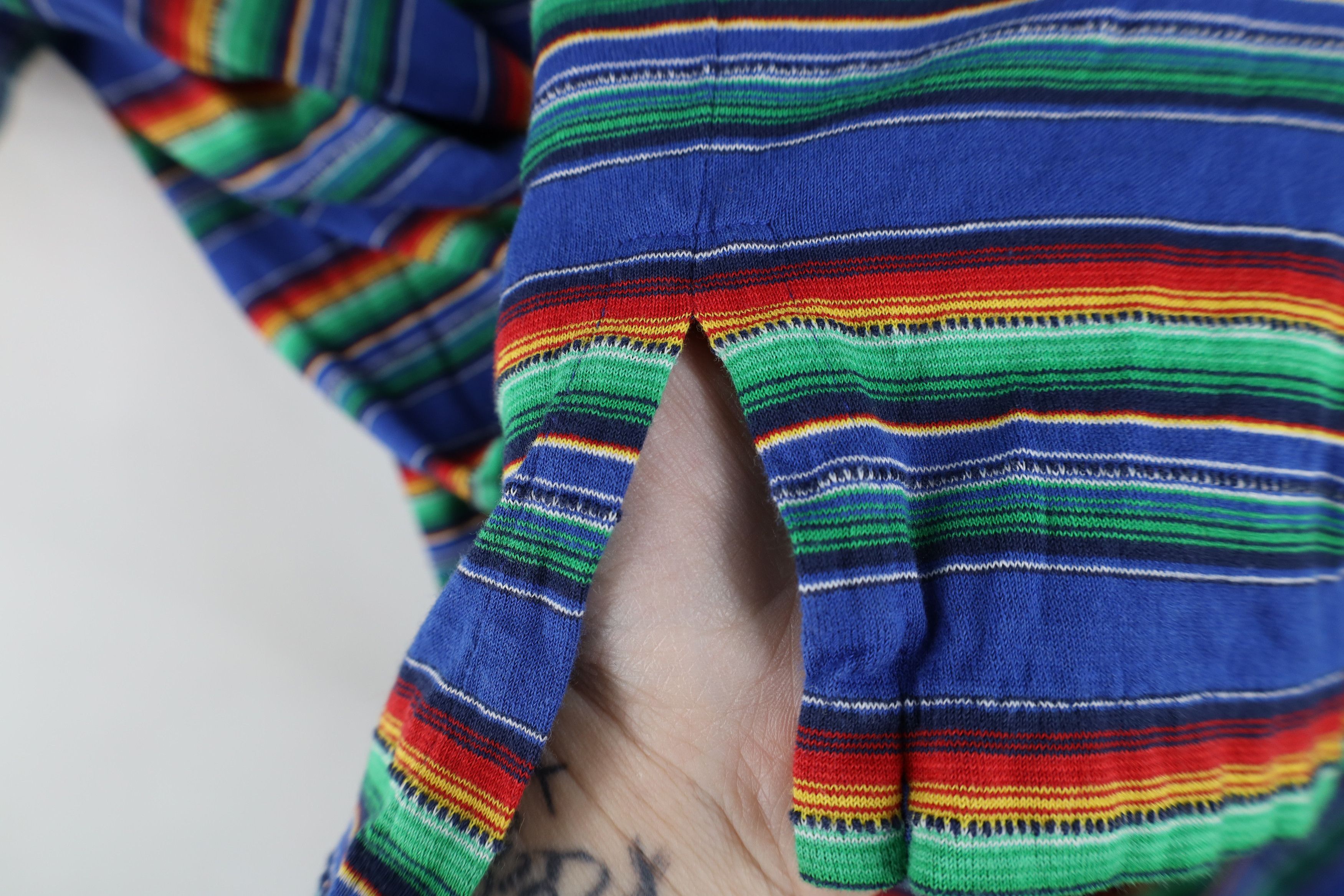 Ralph Lauren Vintage 90s Ralph Lauren Striped Knit Collared Polo Shirt Size US XXL / EU 58 / 5 - 6 Thumbnail