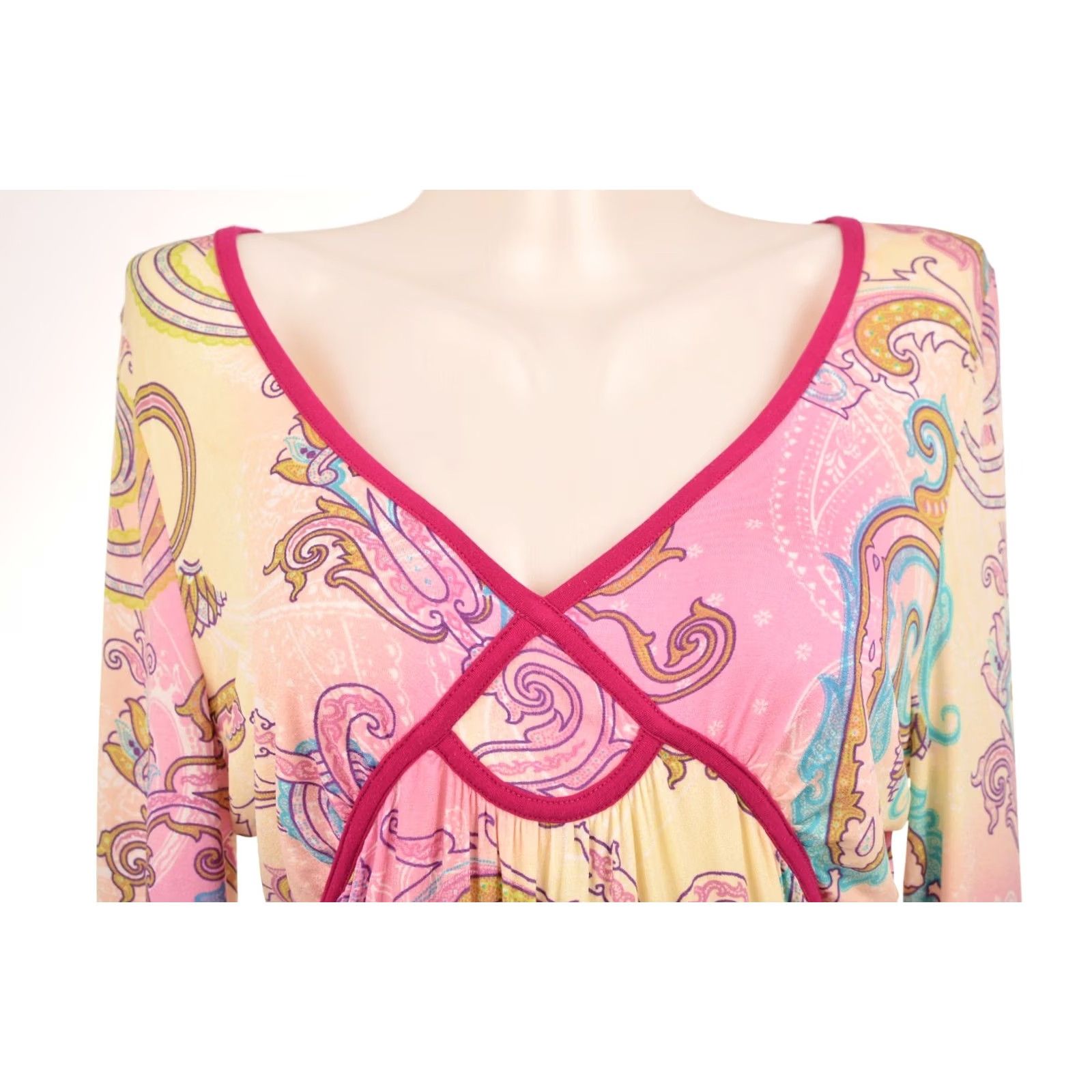 Etro Etro Blouse Top Milano Viscose Blend Paisley Made in Italy Size 48 Multicolor Womens Blouse Size XL / US 12-14 / IT 48-50 - 2 Thumbnail