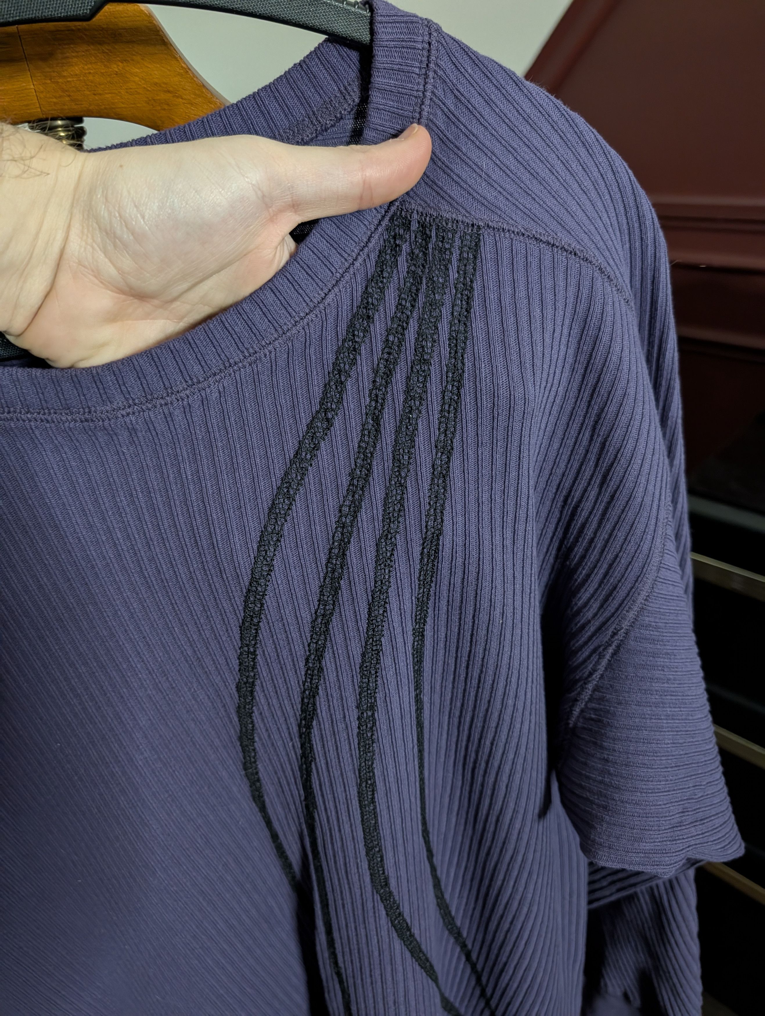 Kiko Kostadinov Grail SS19 Interviews plum embroidered Italian shirt w tags Size US L / EU 52-54 / 3 - 4 Thumbnail