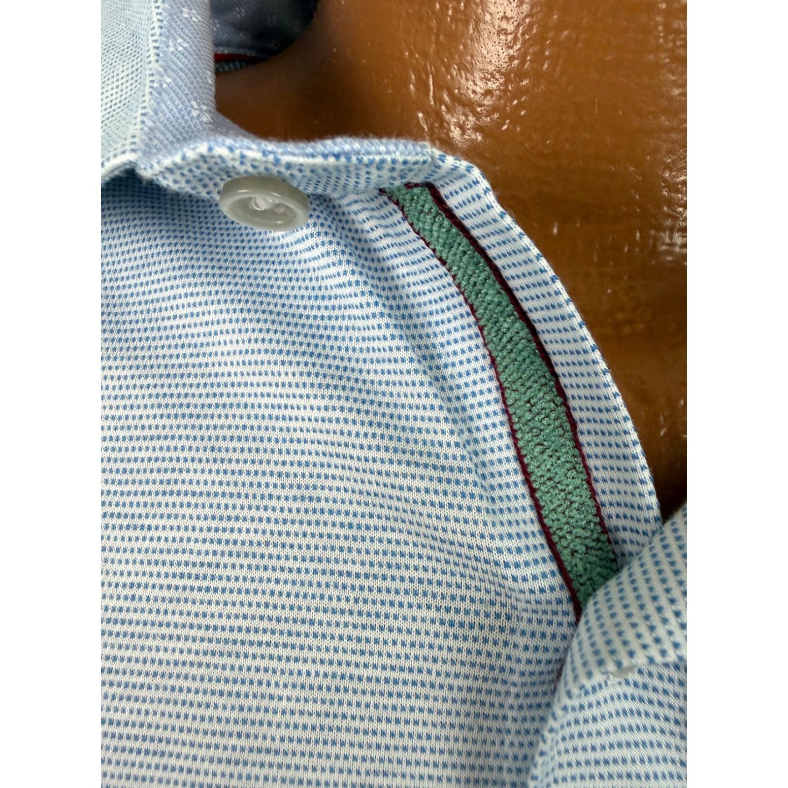 Robert Graham Robert Graham Shirt 2XL Mens Blue Cotton Button-Up Long Sleeve Pique Stretch Size US XXL / EU 58 / 5 - 4 Thumbnail