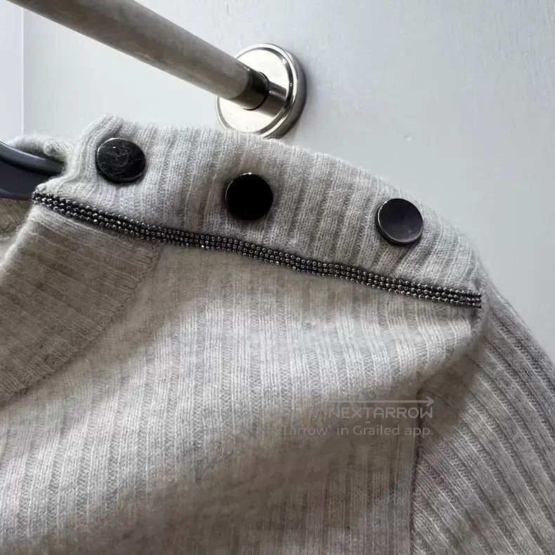 Brunello Cucinelli Brunello Cucinelli Shoulder Studs Decorated Cashmere Long Size S / US 4 / IT 40 - 6 Thumbnail