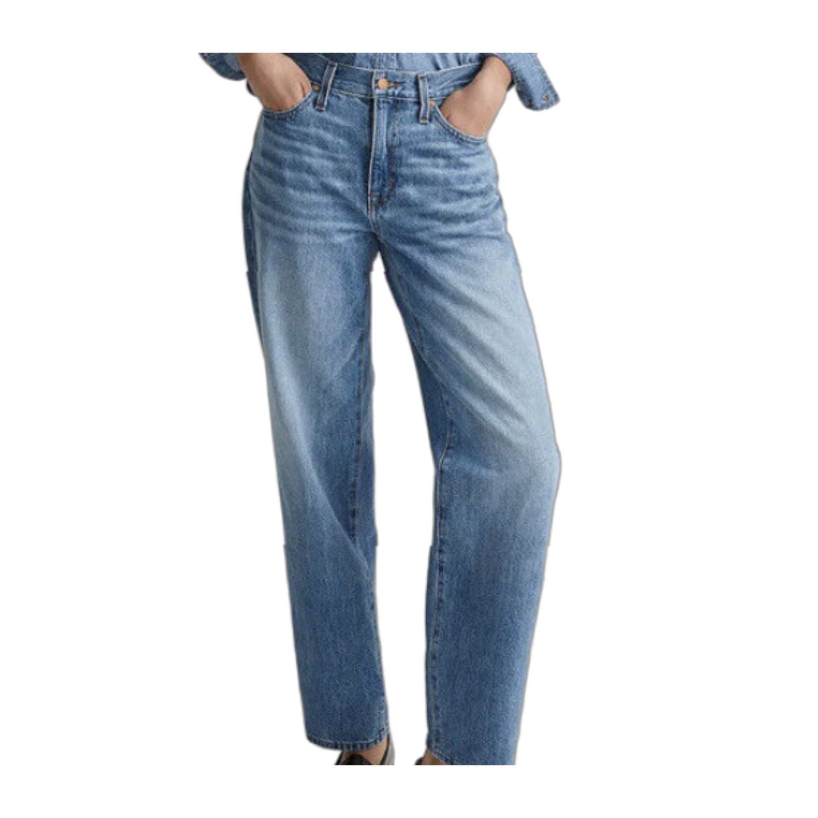 Madewell MADewell The Petite Slouchy Boyjean in Rosewell Wash Jeans 30 Adult Blue 100% Cotton Zipper Button 29.5in 29.5in Womens Size 30" / US 8 / IT 44 - 1 Thumbnail