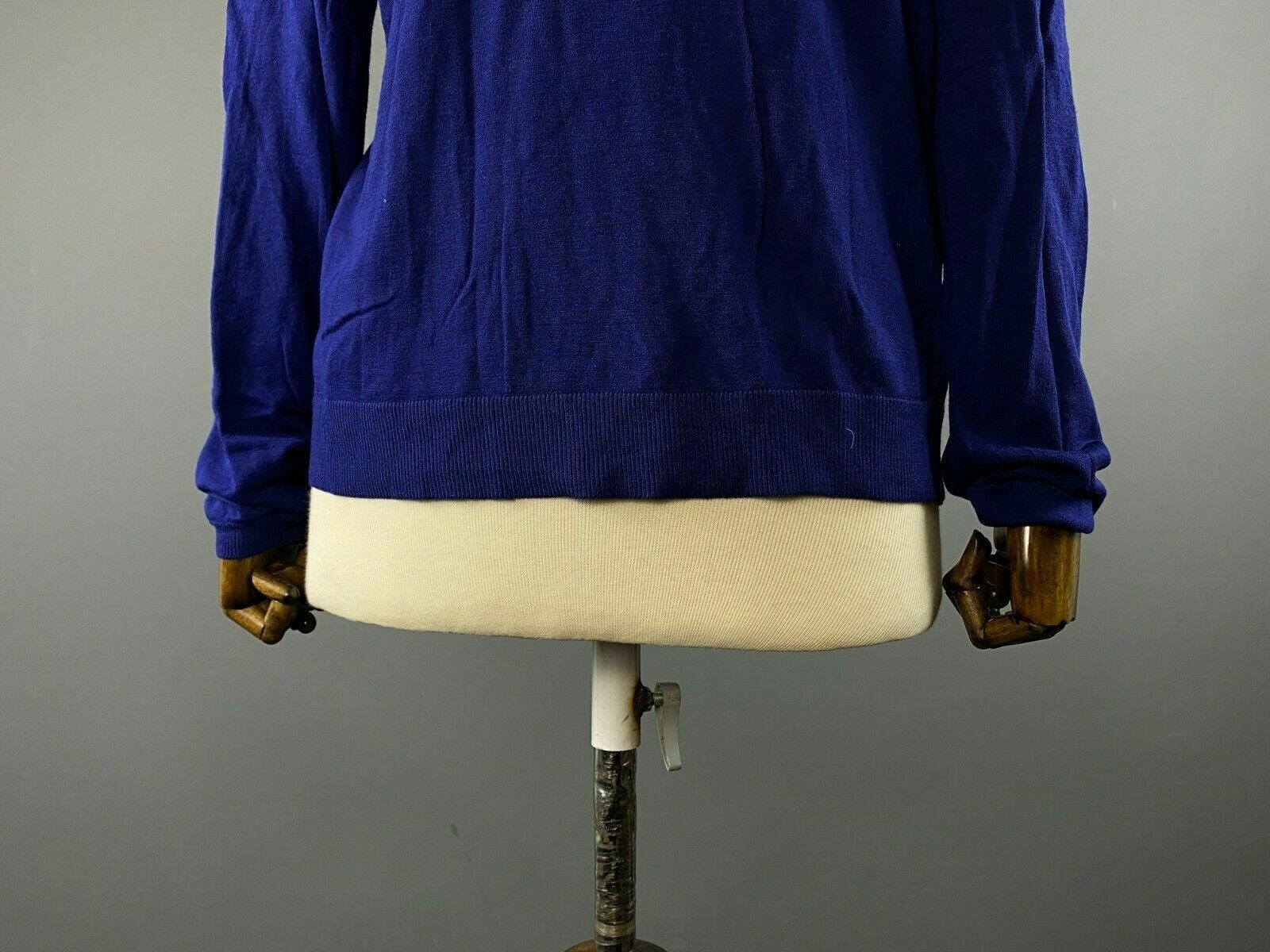 Kokaine Ladies Kookai Blue V-Neck Viscose Cardigan Sweater Size 3 Size M / US 6-8 / IT 42-44 - 7 Thumbnail