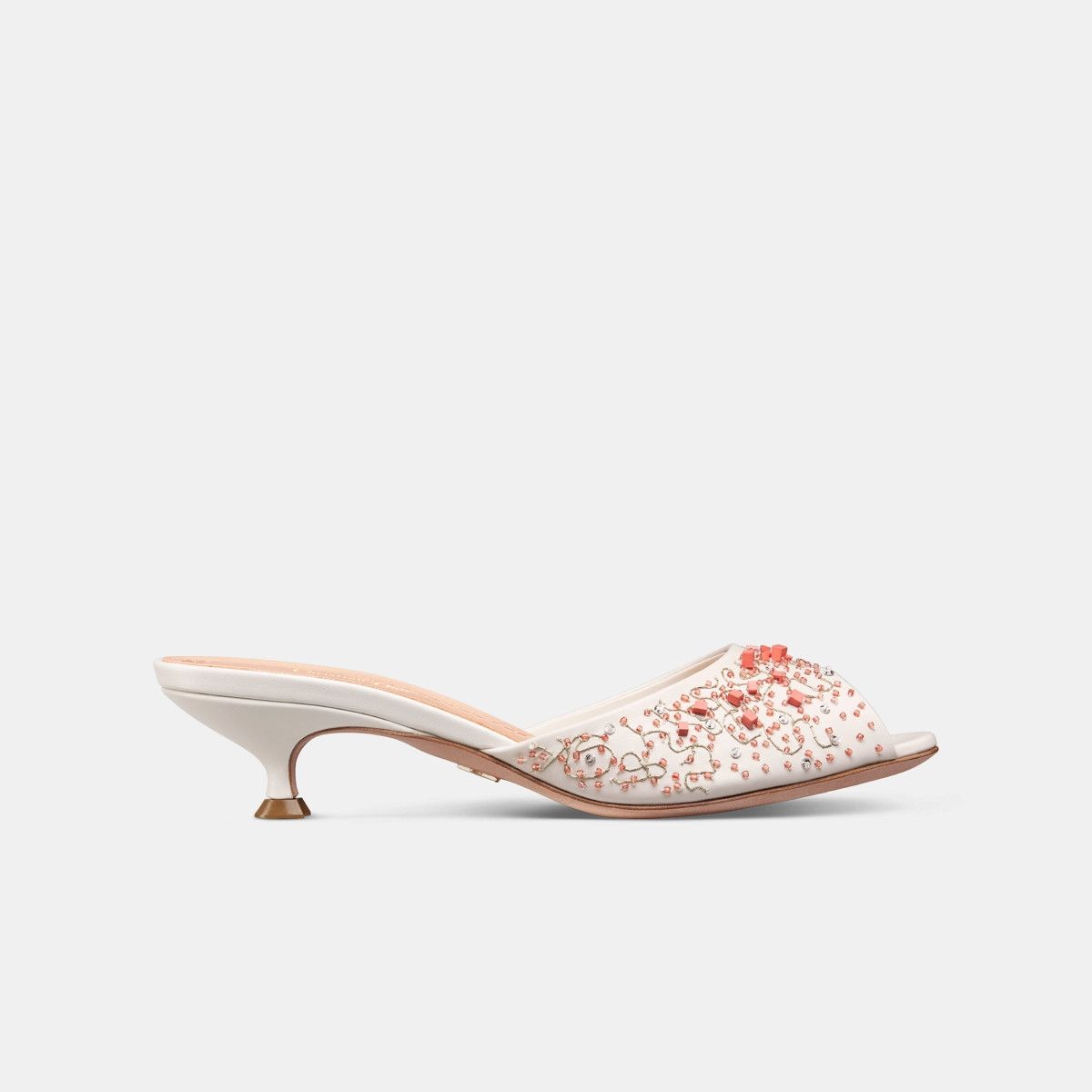 Dior o1w1db10326 Dioriviera D-Dream Heeled Slide in White Size US 8 / IT 38 - 1 Thumbnail