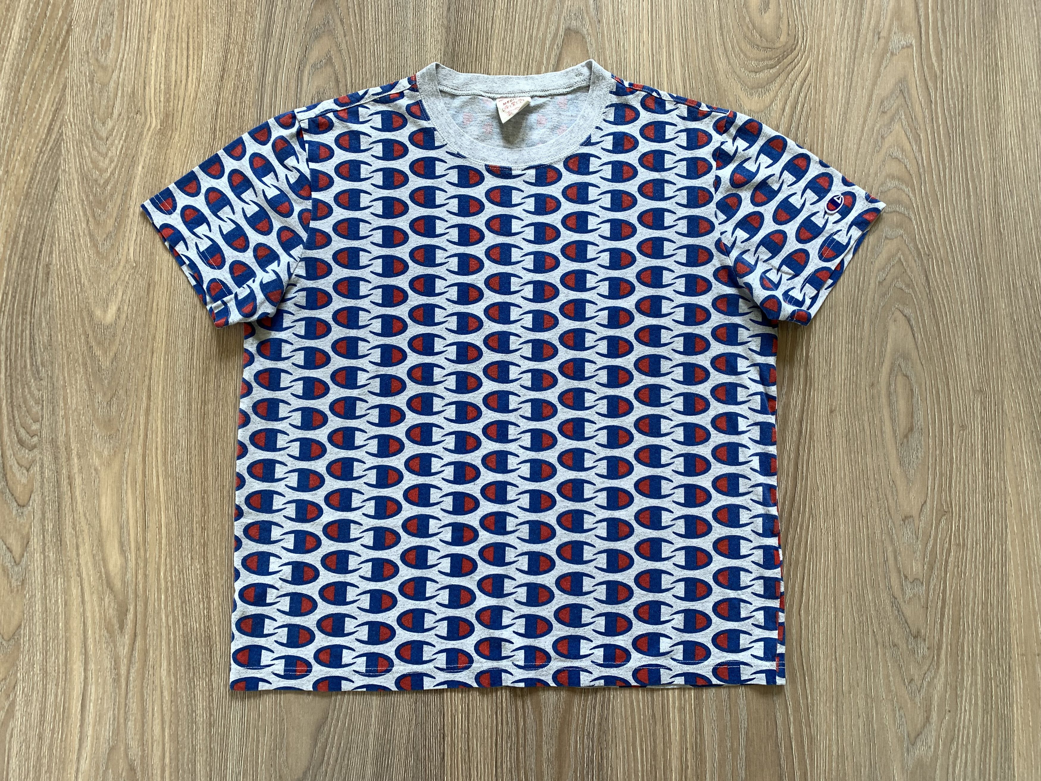 Champion × Vintage Champion Vintage Monogram Logo Cotton T-Shirt Size US M / EU 48-50 / 2 - 2 Thumbnail
