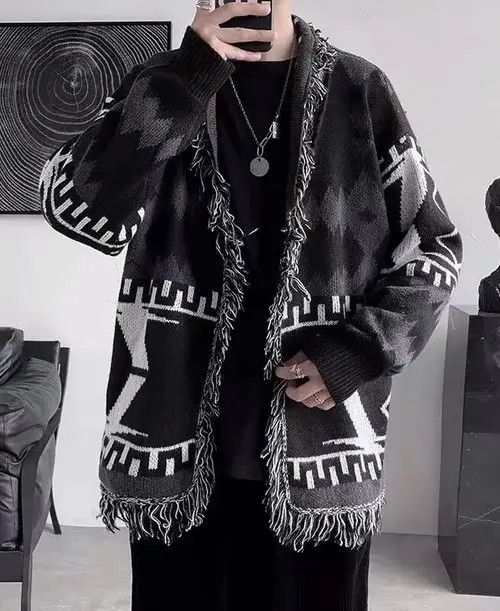Japanese Brand Kurihara x Rie Boho bohemian hippie cardigan Size US L / EU 52-54 / 3 - 1 Thumbnail