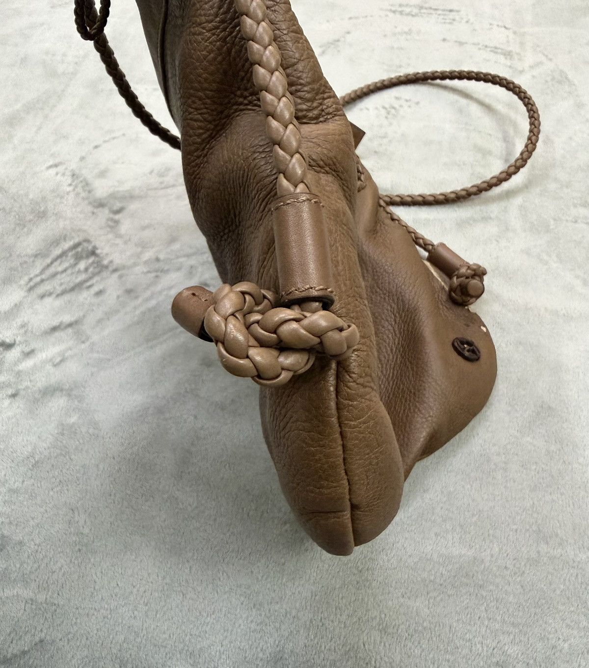Gucci Gucci Brown Leather Braided Strap Bag Size ONE SIZE - 14 Thumbnail