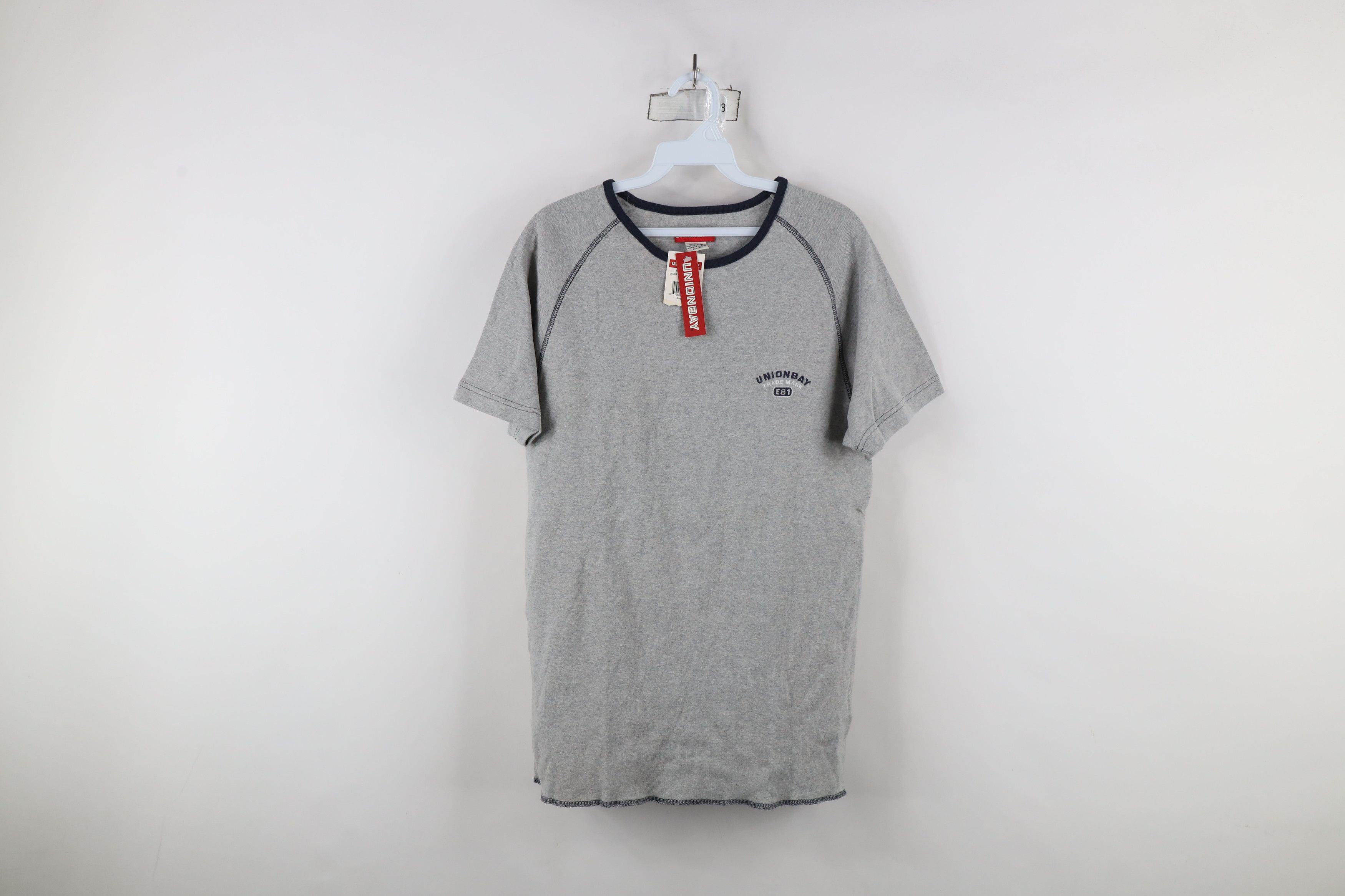 UNIONBAY × Vintage NOS Vintage 90s Unionbay Ribbed Knit T-Shirt USA Gray Size XL / US 12-14 / IT 48-50 - 1 Thumbnail