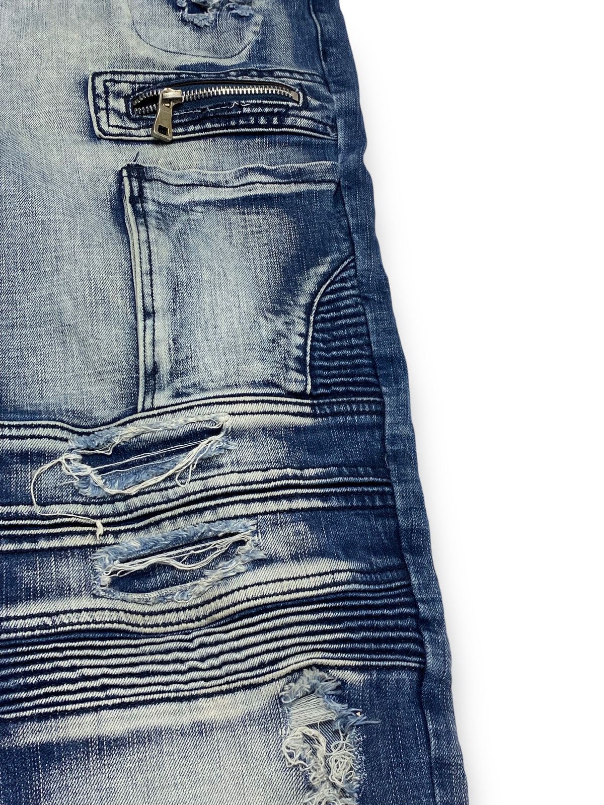 Jean Vintage Crazy Style BLACK ROCK Washed Denim Jeans Size US 41 - 3 Thumbnail