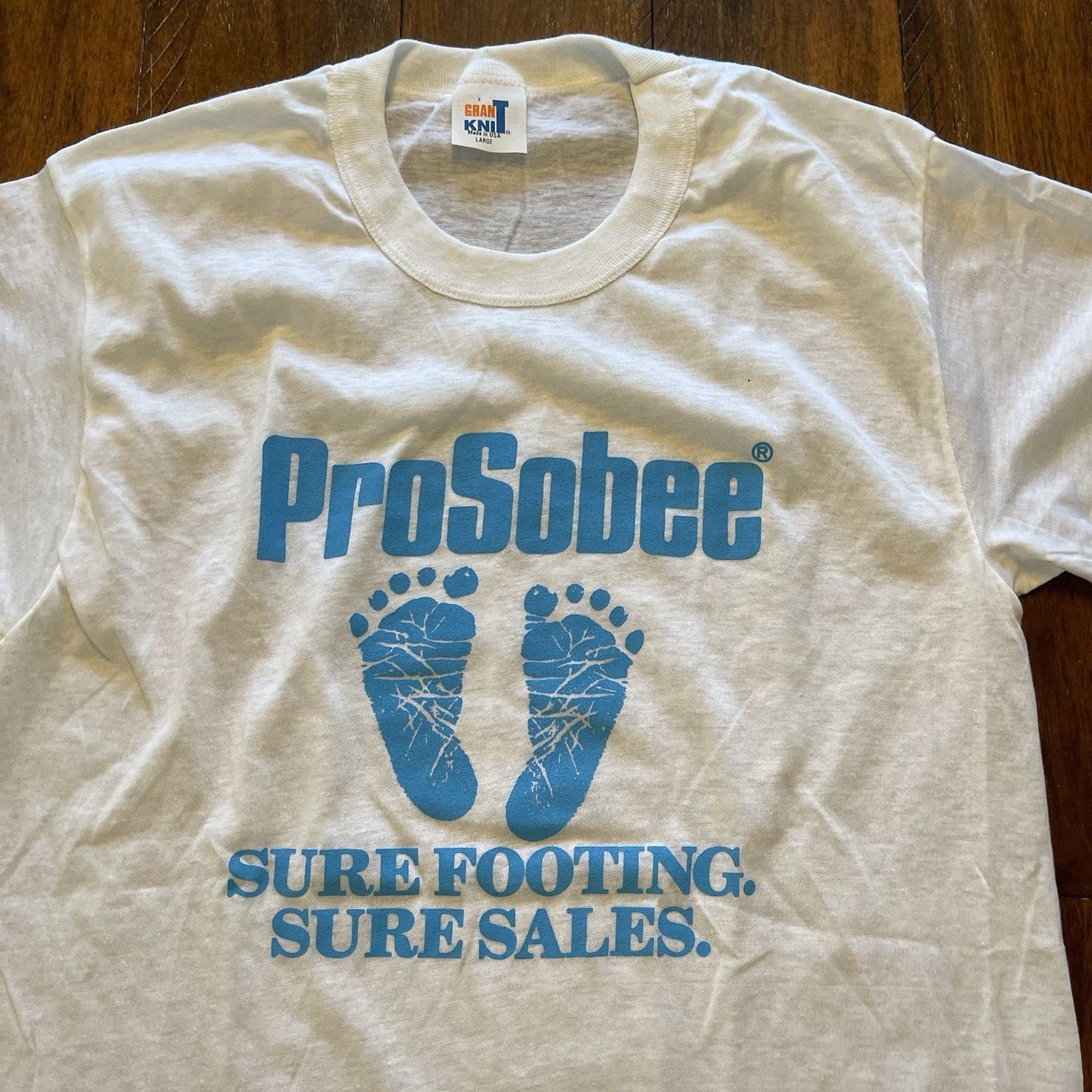Vintage Vtg ProSobee Sure Footing Baby Footprints S129 NWOT Size US L / EU 52-54 / 3 - 2 Thumbnail