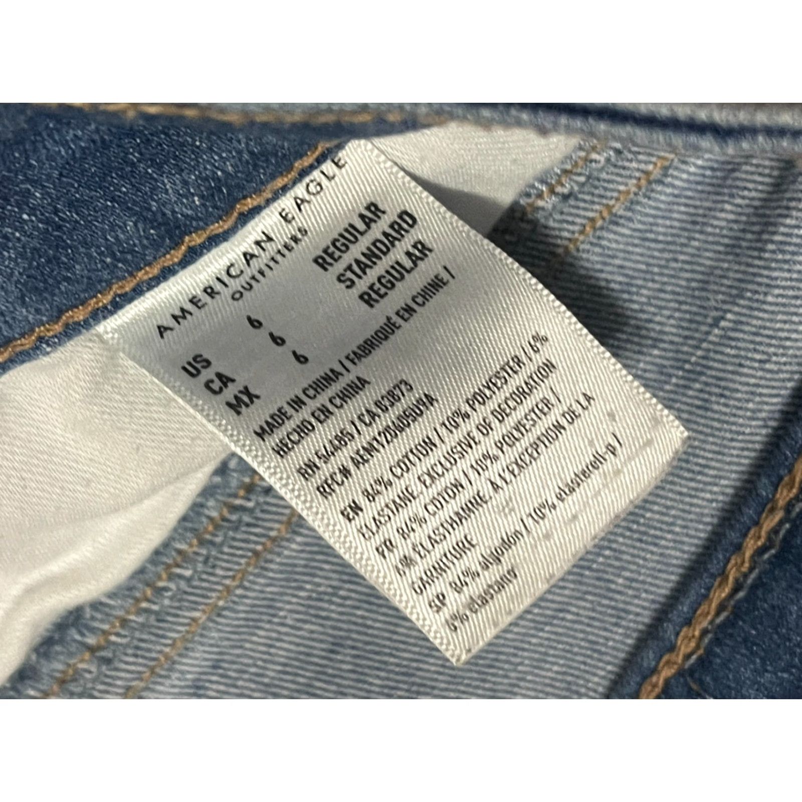 American Eagle Outfitters American Eagle Jeans Women's Size 4 Blue Denim The Dream Jean Cut Out Size 27" / US 4 / IT 40 - 7 Thumbnail