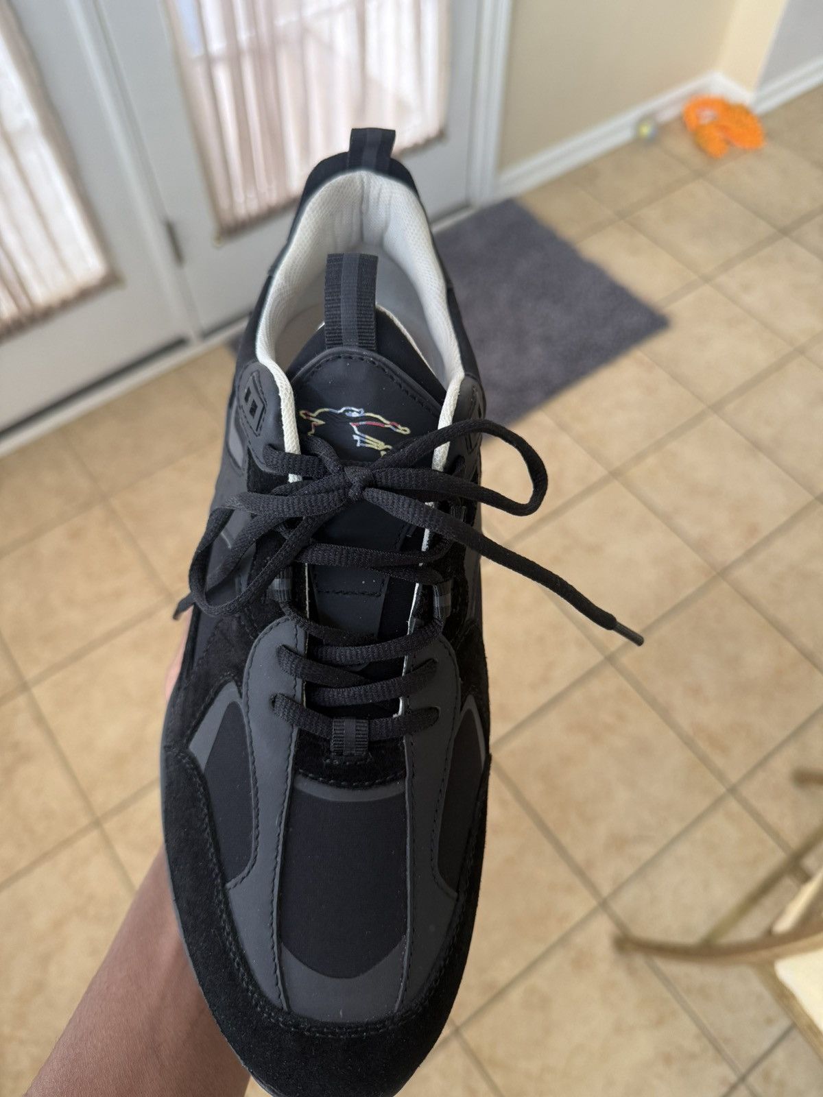 Burberry BURBERRY SEAN TRIPLE BLACK SNEAKERS Size US 12.5 / EU 45-46 - 8 Thumbnail