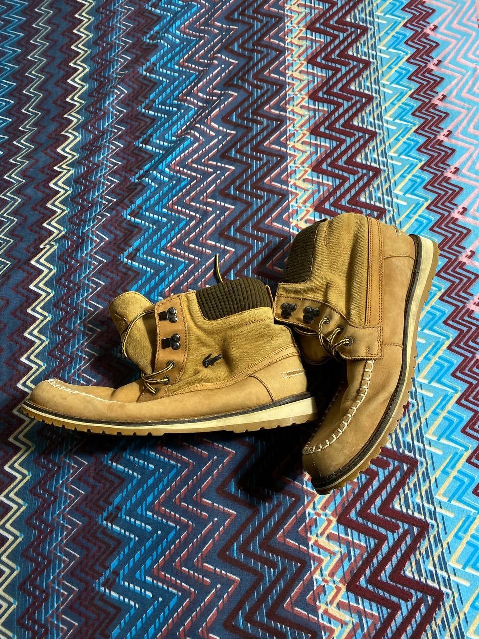 Lacoste × Vintage LACOSTE FREE SHIPPING size 9 US Classic Boots Leather Brown Size US 10 / EU 43 - 16 Thumbnail
