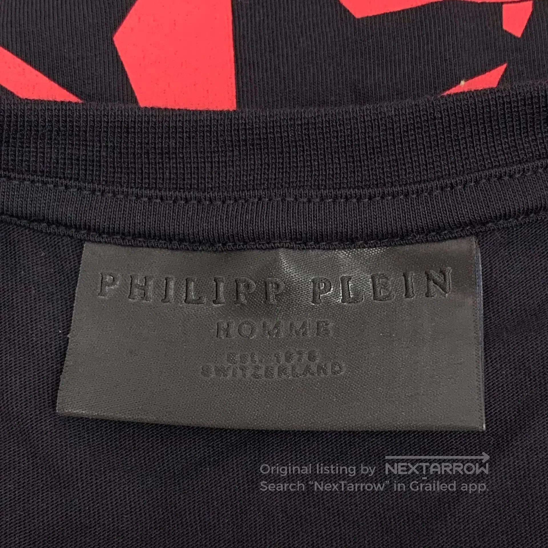 Philipp Plein Philipp Plein Black skull head stud print cotton crew neck Size US M / EU 48-50 / 2 - 5 Thumbnail
