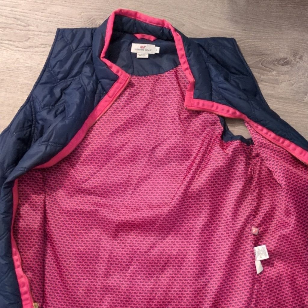 Vineyard Vines Vineyard Vines Pink And Blue Quilted Vest Size Large Size L / US 10 / IT 46 - 6 Thumbnail