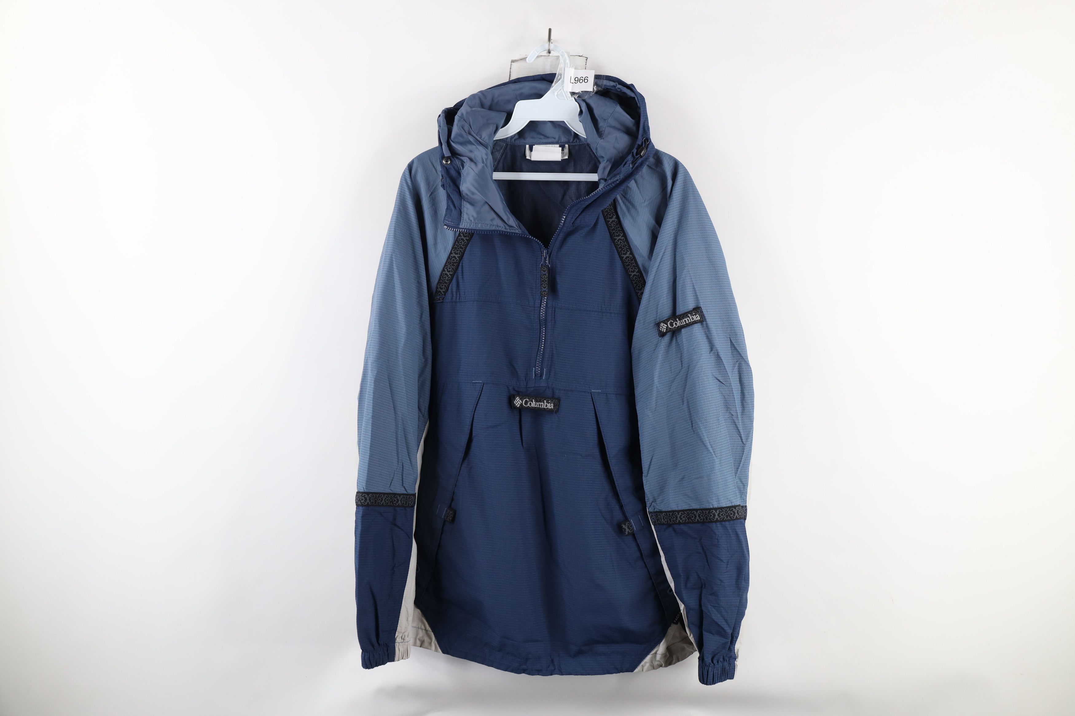 Columbia × Vintage Vintage 90s Columbia Half Zip Packable Hooded Anorak Jacket Size US M / EU 48-50 / 2 - 1 Thumbnail