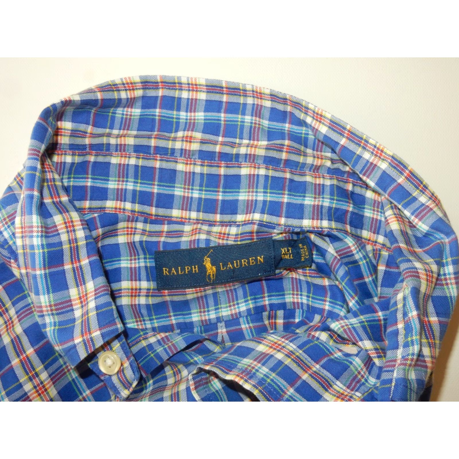 Polo Ralph Lauren VINTAGE Polo Ralph Lauren Button-Up Shirt Plaid Long Sleeve XLT Mens Blue - Size US XL / EU 56 / 4 - 4 Thumbnail