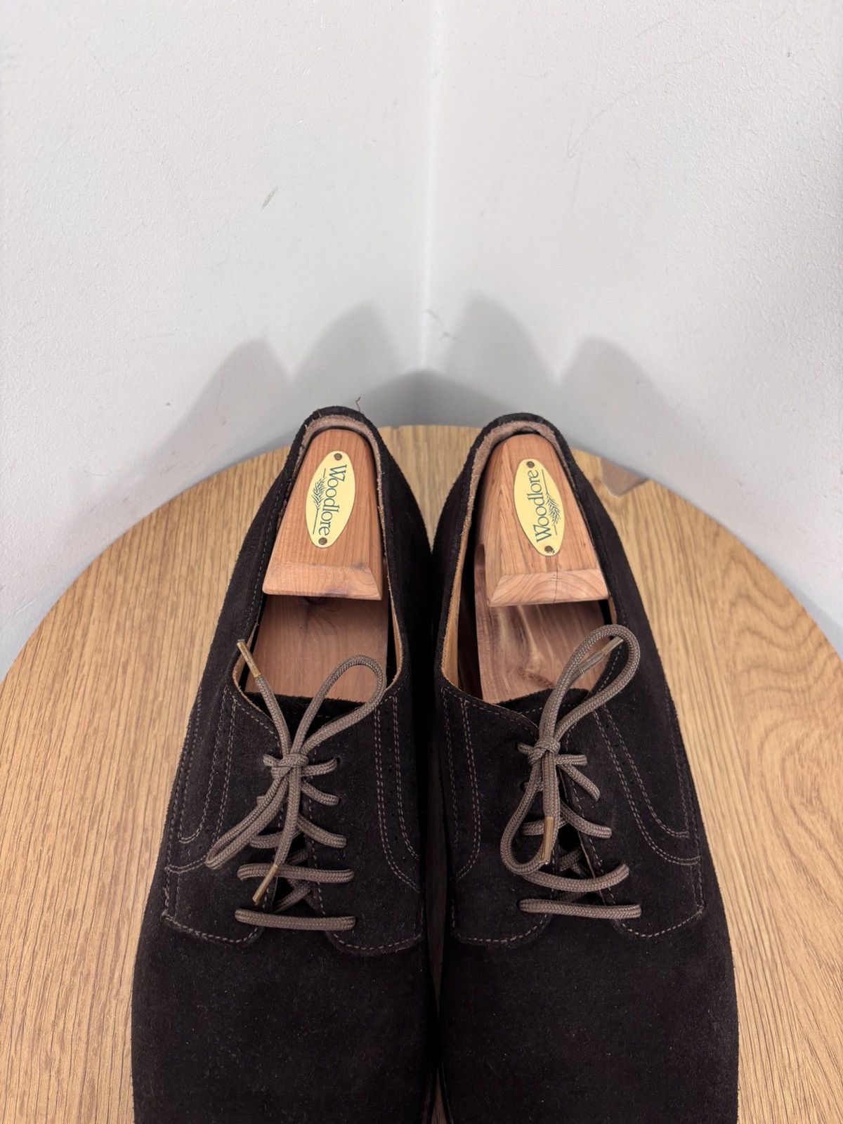 Heinrich Dinkelacker Heinrich Dinkelacker Men’s Dark Brown Suede Leather Shoes Size US 12 / EU 45 - 8 Thumbnail