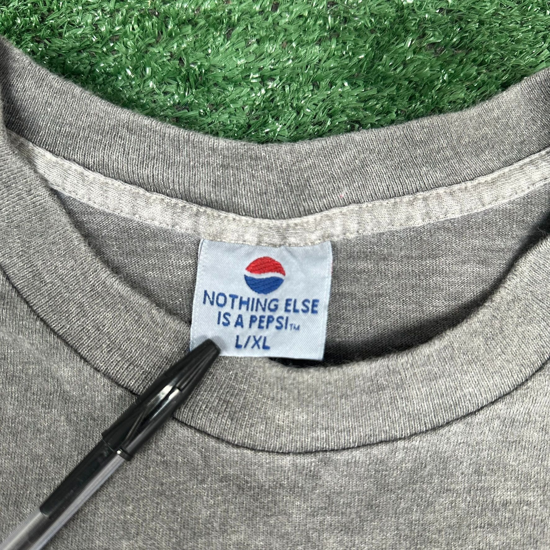 Pepsi Vintage 90s Pepsi Embossed Logo T-Shirt Faded Gray L/XL Sing Size US XL / EU 56 / 4 - 5 Thumbnail