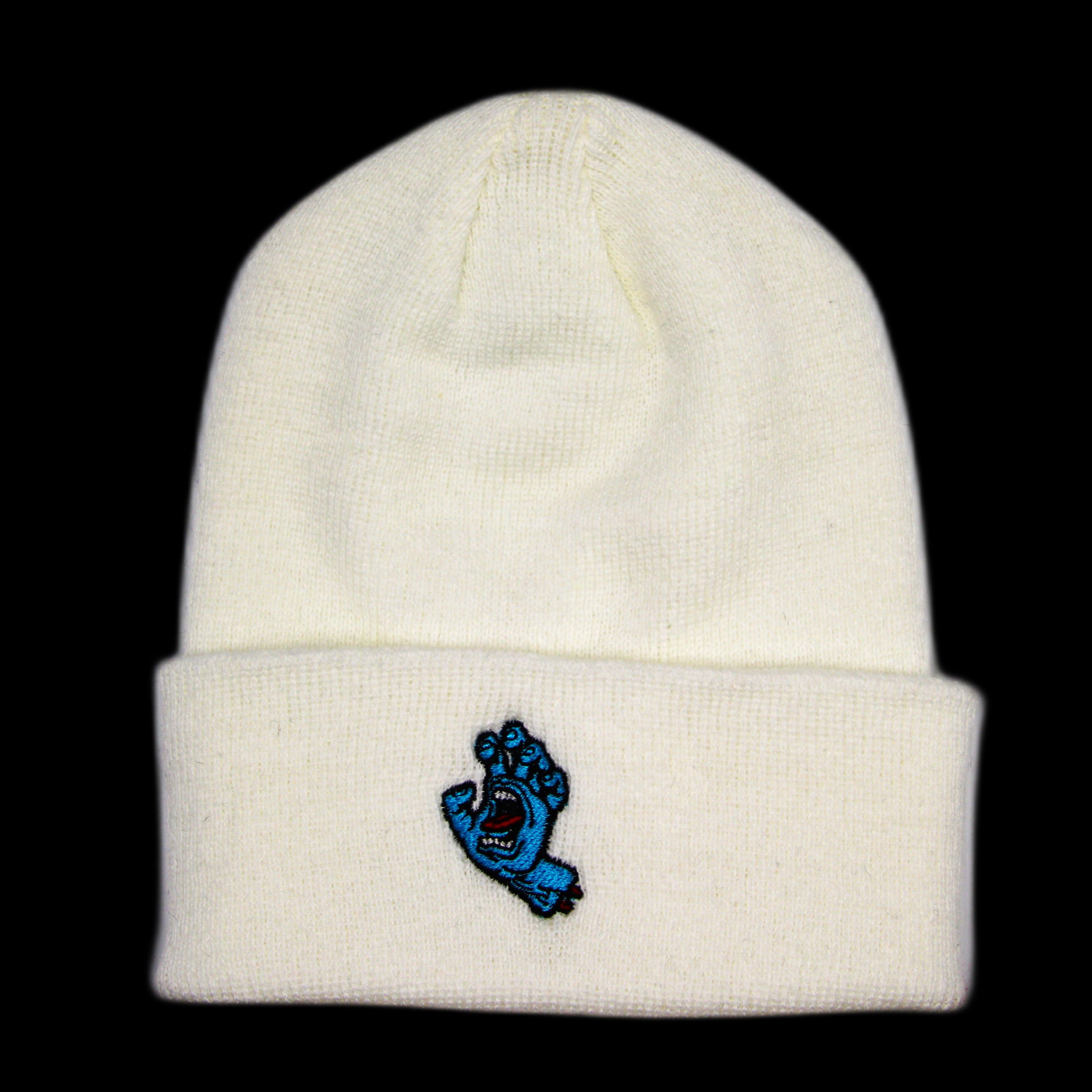 Santa Cruz Skateboards Santa Cruz Screaming Hand Logo Beanie White Size ONE SIZE - 1 Thumbnail