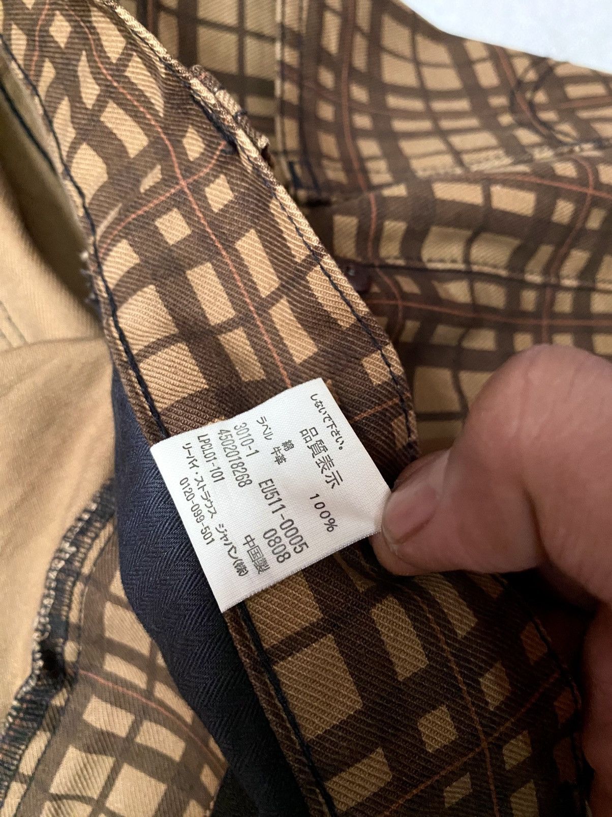 Levi's Vintage Levis Plaid Checkered Brown Jeans Size US 34 / EU 50 - 16 Thumbnail