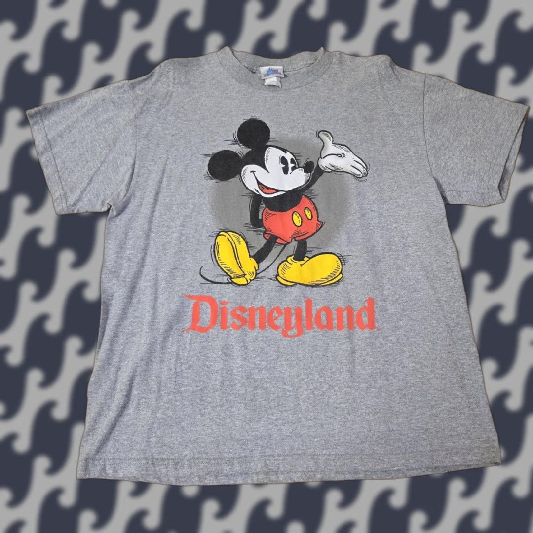 Disney VINTAGE Disneyland Mickey Mouse Shirt Mens Large Gray Graphic Made USA 2000s Size US L / EU 52-54 / 3 - 1 Thumbnail