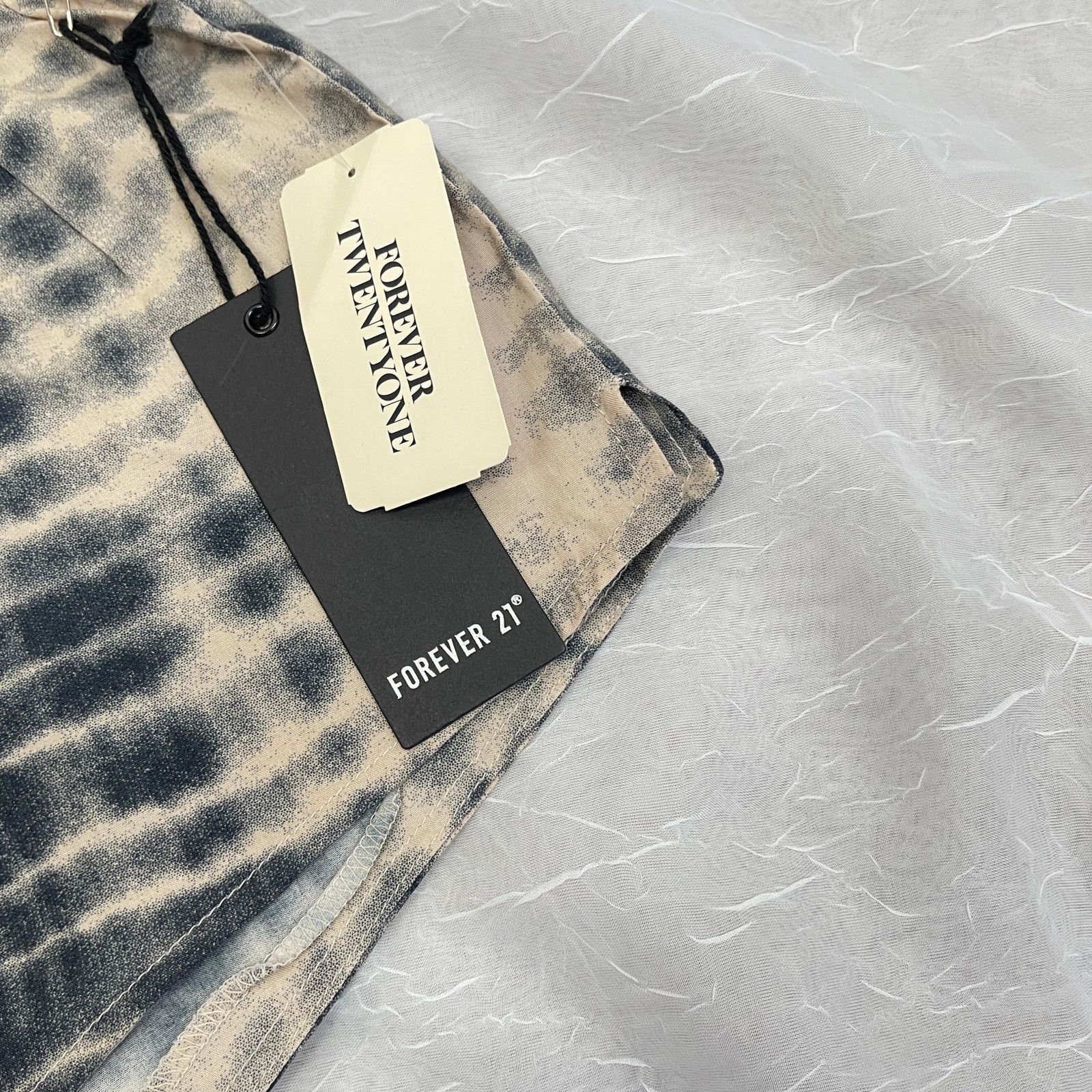 Forever 21 Taupe Charcoal Stripe Dye Dolphin Shorts Forever 21 XS NWT Size 23" - 18 Thumbnail