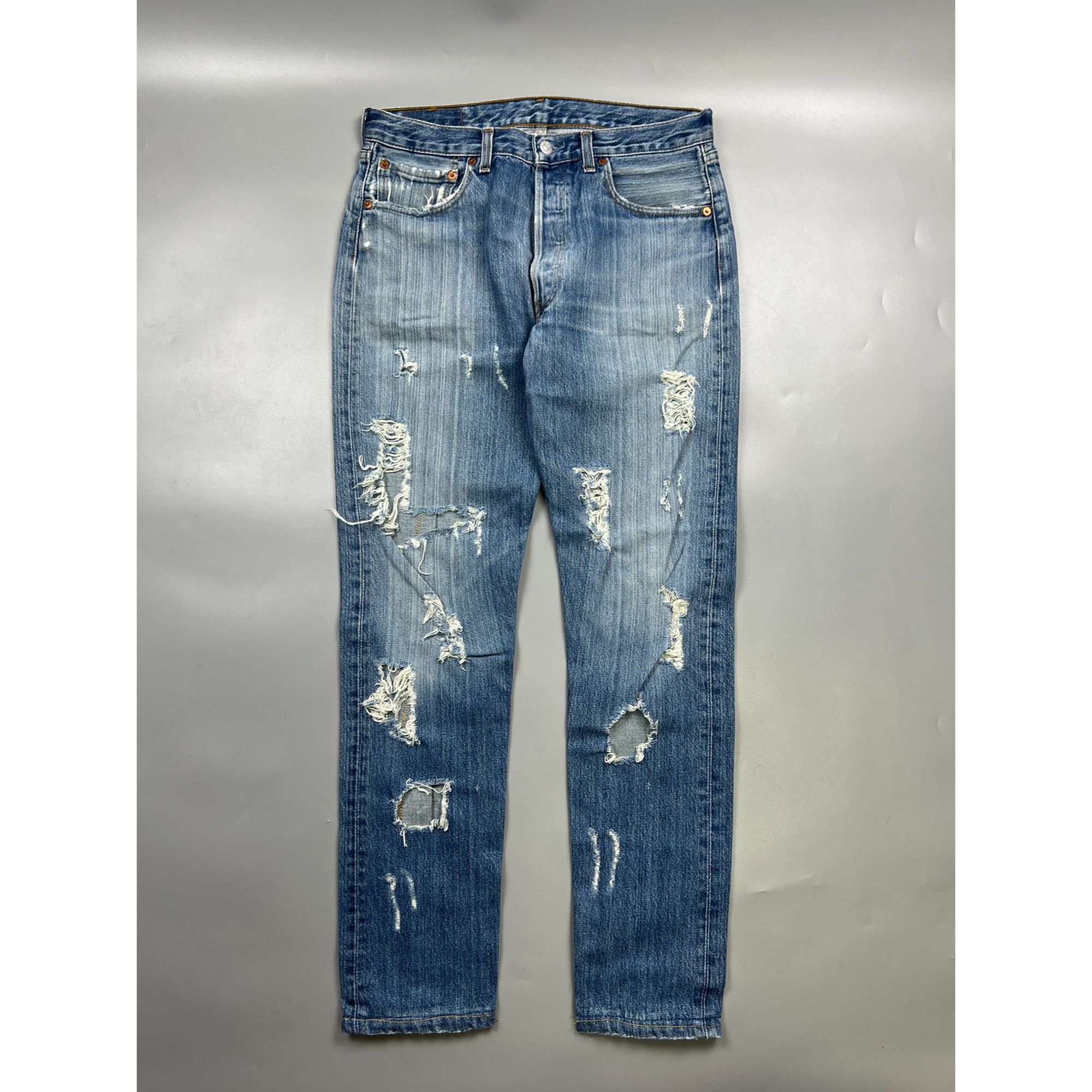 Levi's Levi’s 501 Reworked Distressed Denim Jeans Pants (Y0911) Size US 32 / EU 48 - 1 Thumbnail