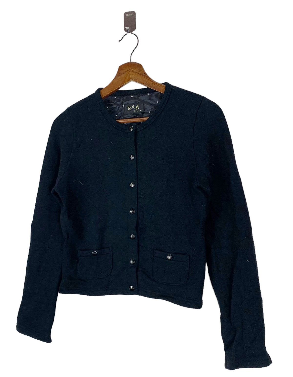 agnes b. Vintage Agnes B Snap Button Black Cardigan Size S / US 4 / IT 40 - 2 Thumbnail