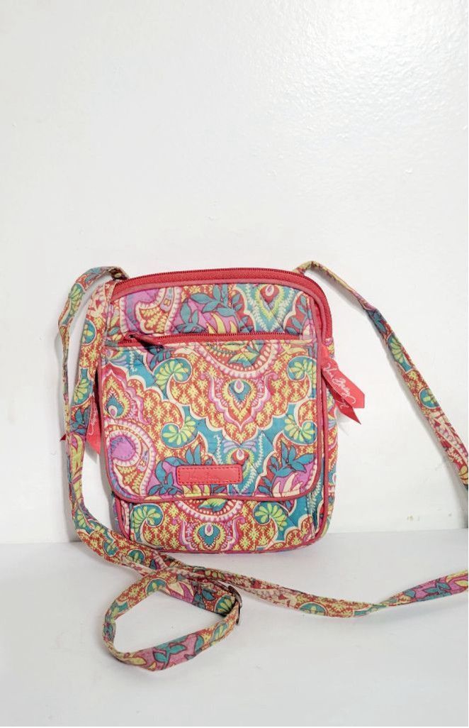 Vera Bradley Vera Bradley pink paisley print mini crossbody bag Size ONE SIZE - 1 Thumbnail