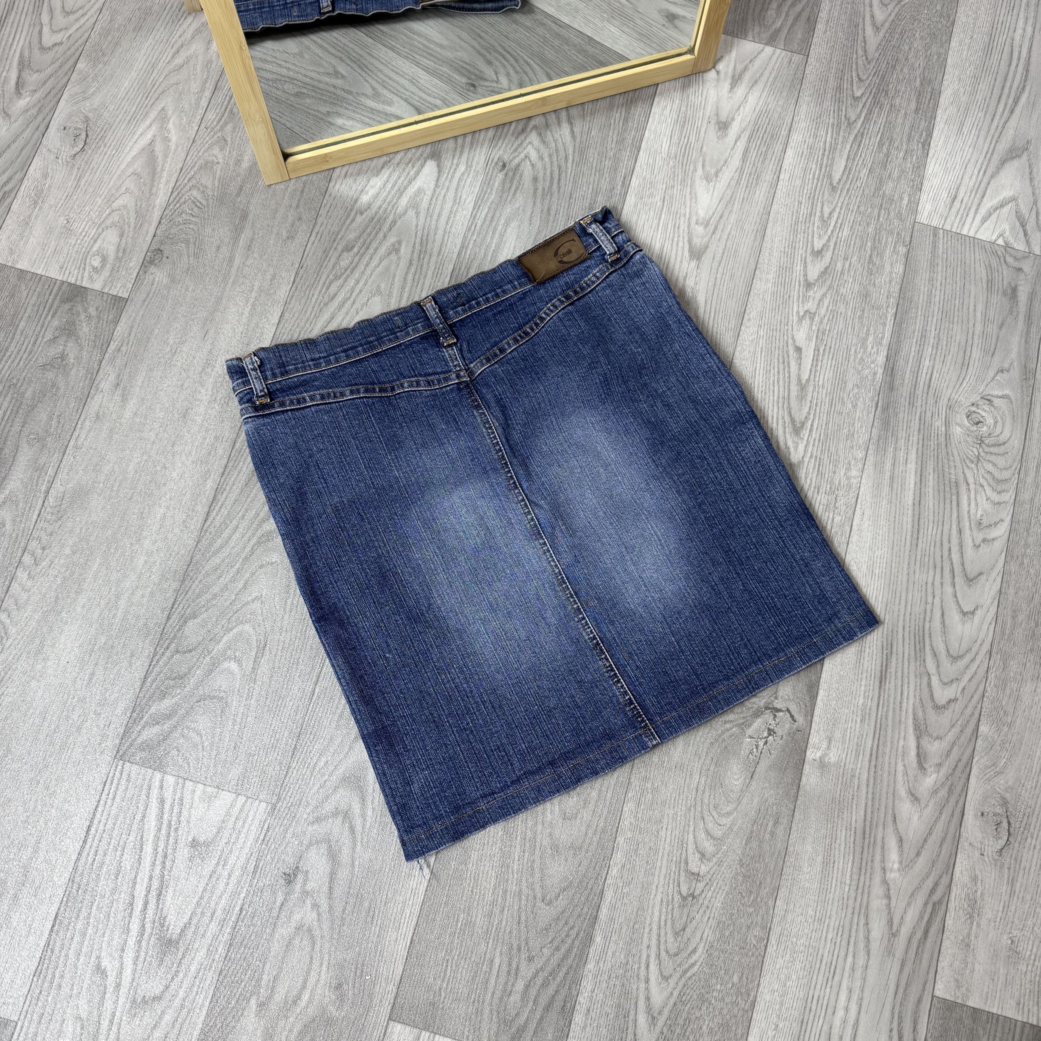 Just Cavalli Vintage Just Cavalli 90s Blue Denim Women's Midi Skirt Size 32" / US 10 / IT 46 - 4 Thumbnail