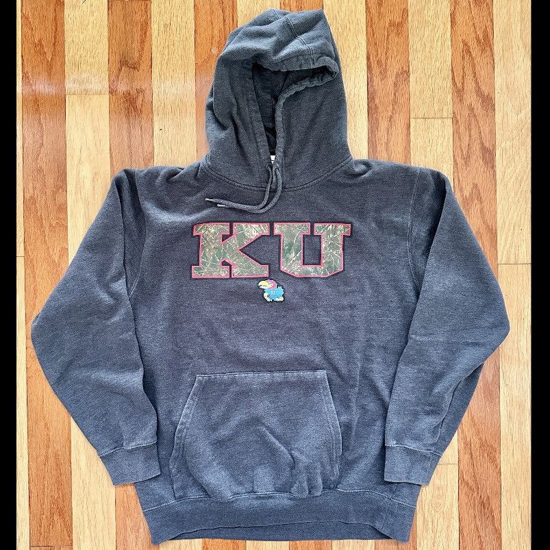 Majestic KU KANSAS JAYHAWKS HOODED SWEATSHIRT HOODIE CAMO LOGO L Size US L / EU 52-54 / 3 - 1 Thumbnail