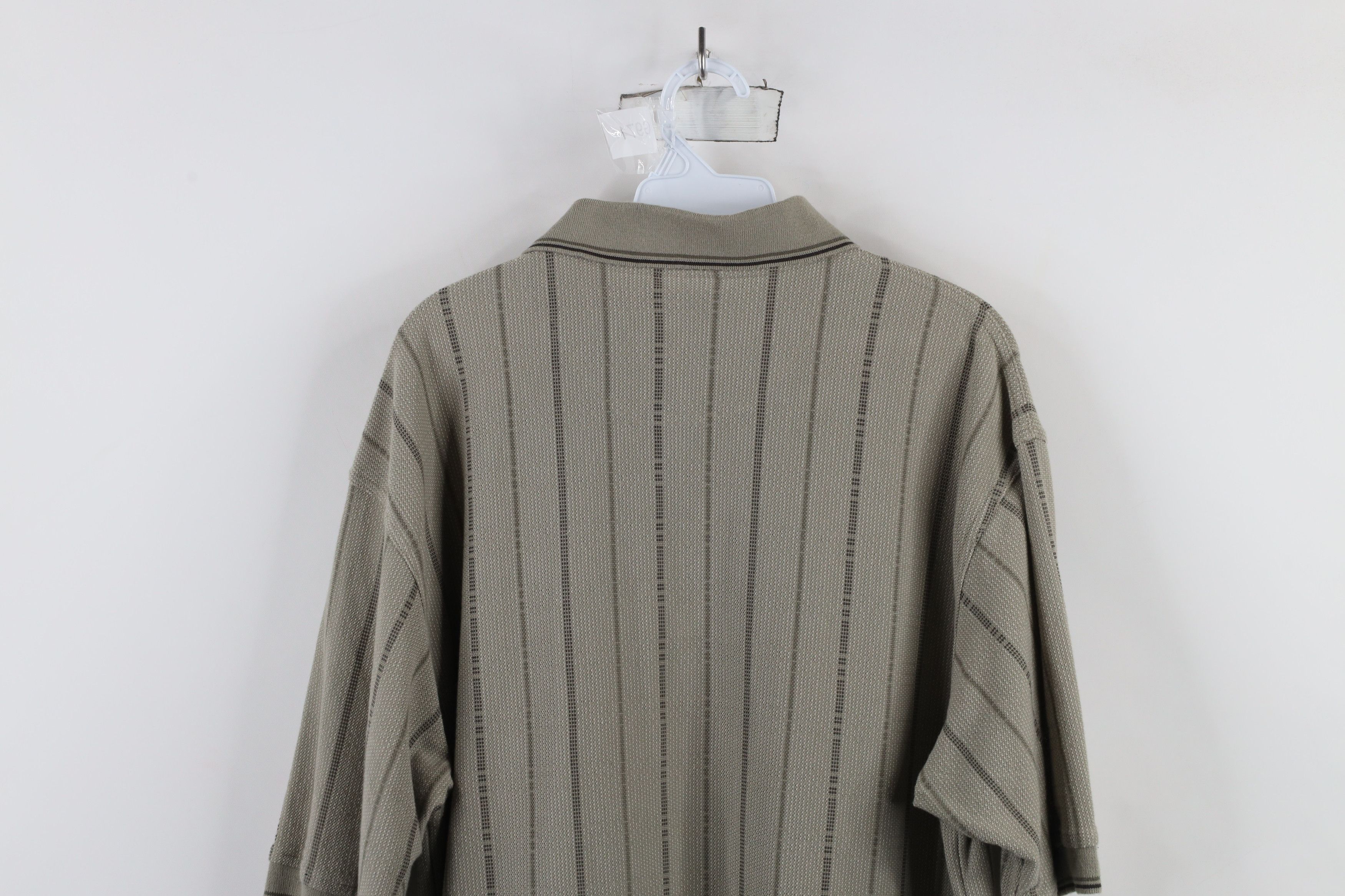 Vintage Vintage 90s Streetwear Knit Collared Golf Polo Shirt Green Size US XL / EU 56 / 4 - 10 Thumbnail