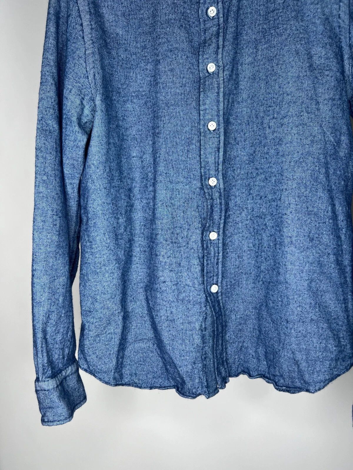 Salvatore Piccolo Salvatore Piccolo Napoli Flannel Blue Casual Shirt 44 17 1/2 Size US L / EU 52-54 / 3 - 4 Thumbnail