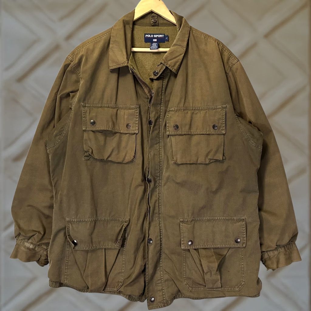 Polo Ralph Lauren VINTAGE Polo Ralph Lauren Sport Utility Field Jacket Wool Lined Green Olive mens L Jacket Size US L / EU 52-54 / 3 - 1 Thumbnail