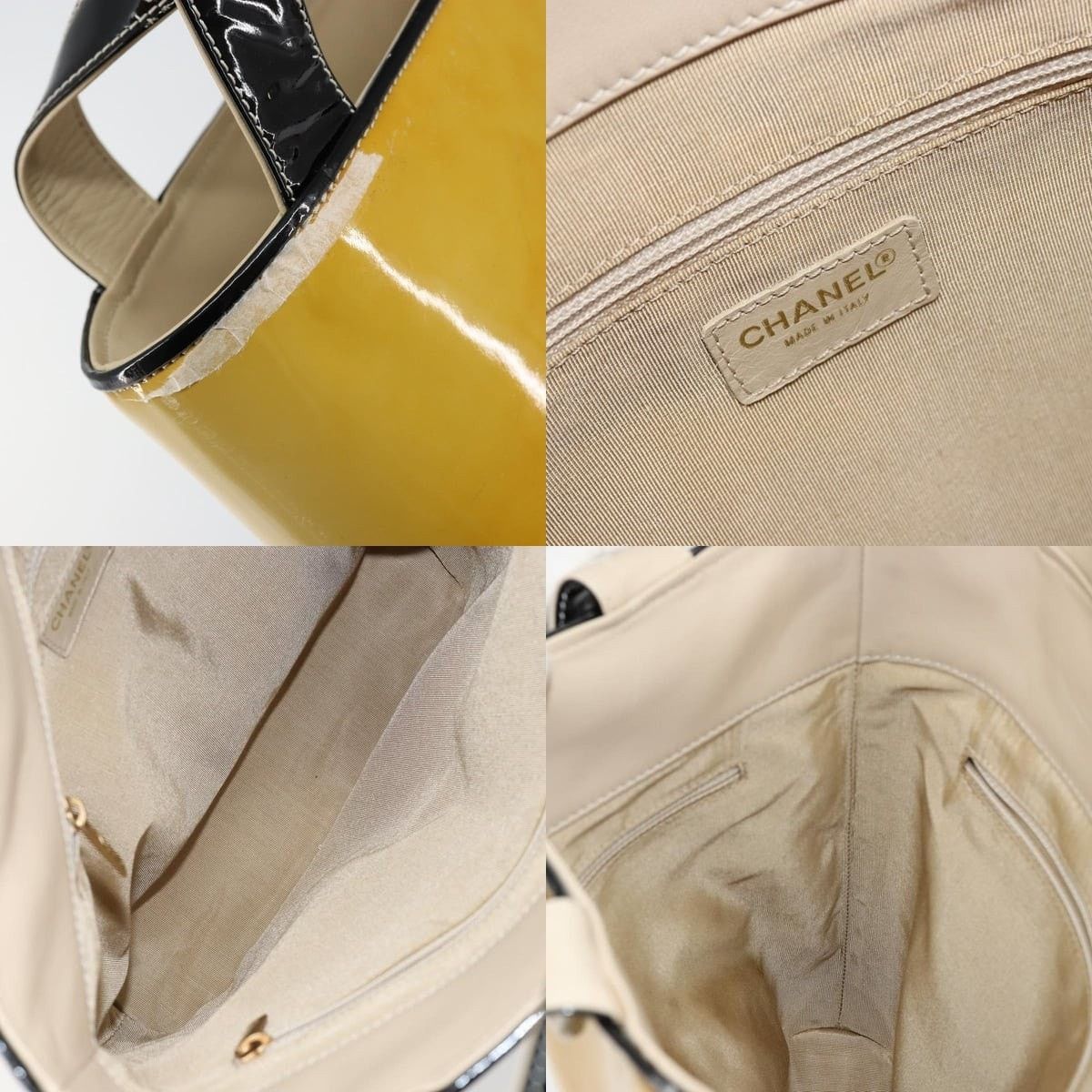 Chanel Chanel Tote Bag Enamel Yellow Gold CC Size ONE SIZE - 6 Thumbnail