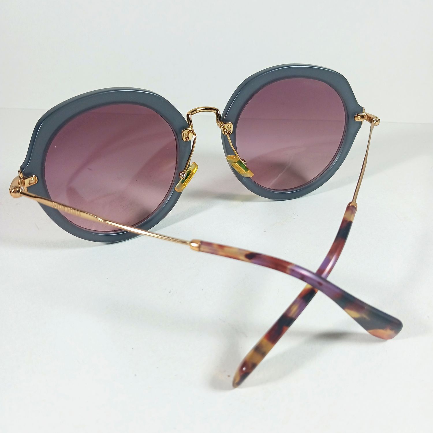 Miu Miu Miu Miu SMU05Q Gray/Brown Oversize Round Sunglasses w/Case Size ONE SIZE - 9 Thumbnail