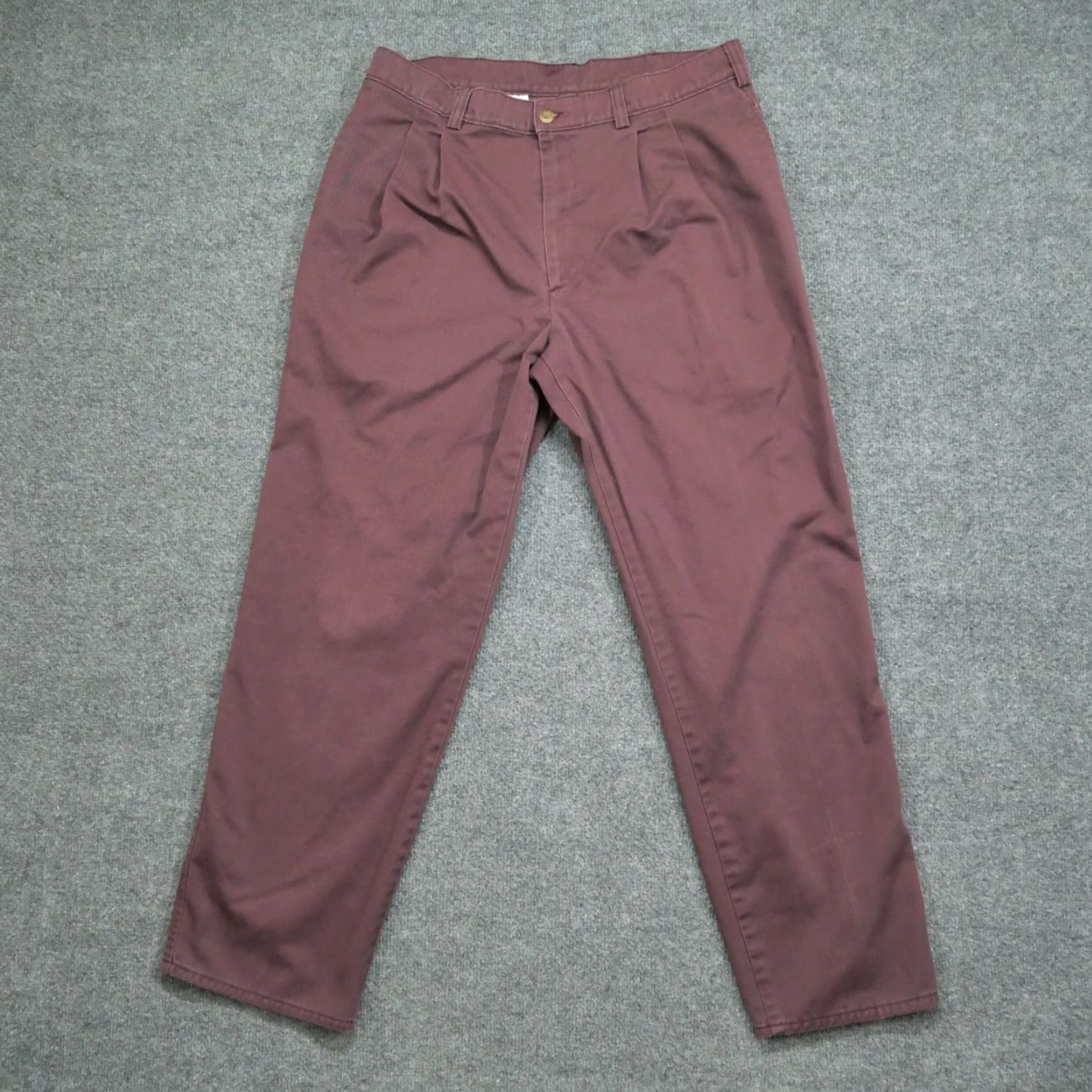Vintage VINTAGE Duxbak Pants Mens 34x30 Pleated Chino Blue 90s Straight Classic Casual Workwear Mens Size US 33 - 2 Thumbnail