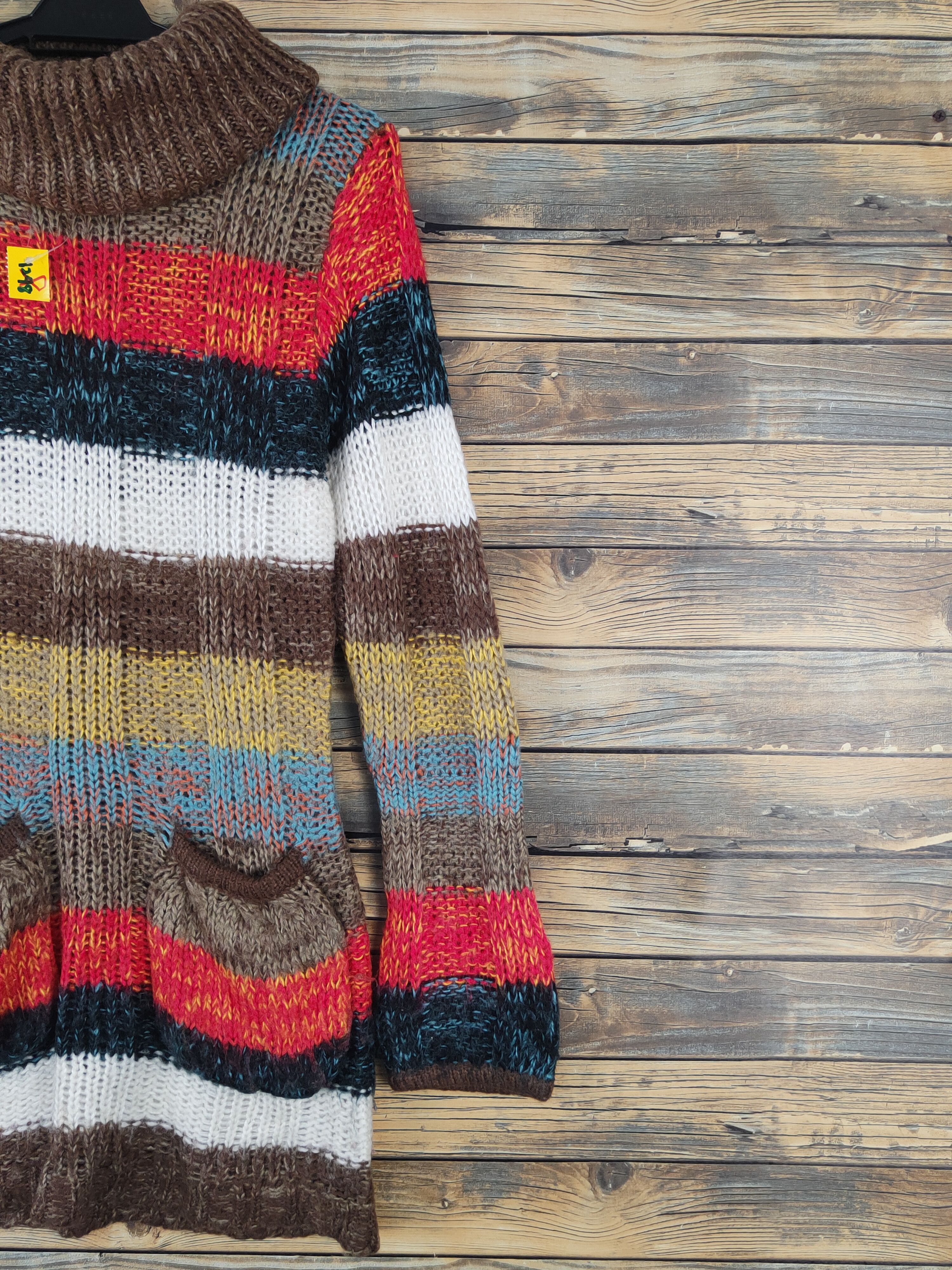 Japanese Brand × Vintage P.I.E.R.S Brown Red Knitwear Sweaters #W1271 Size M / US 6-8 / IT 42-44 - 5 Thumbnail