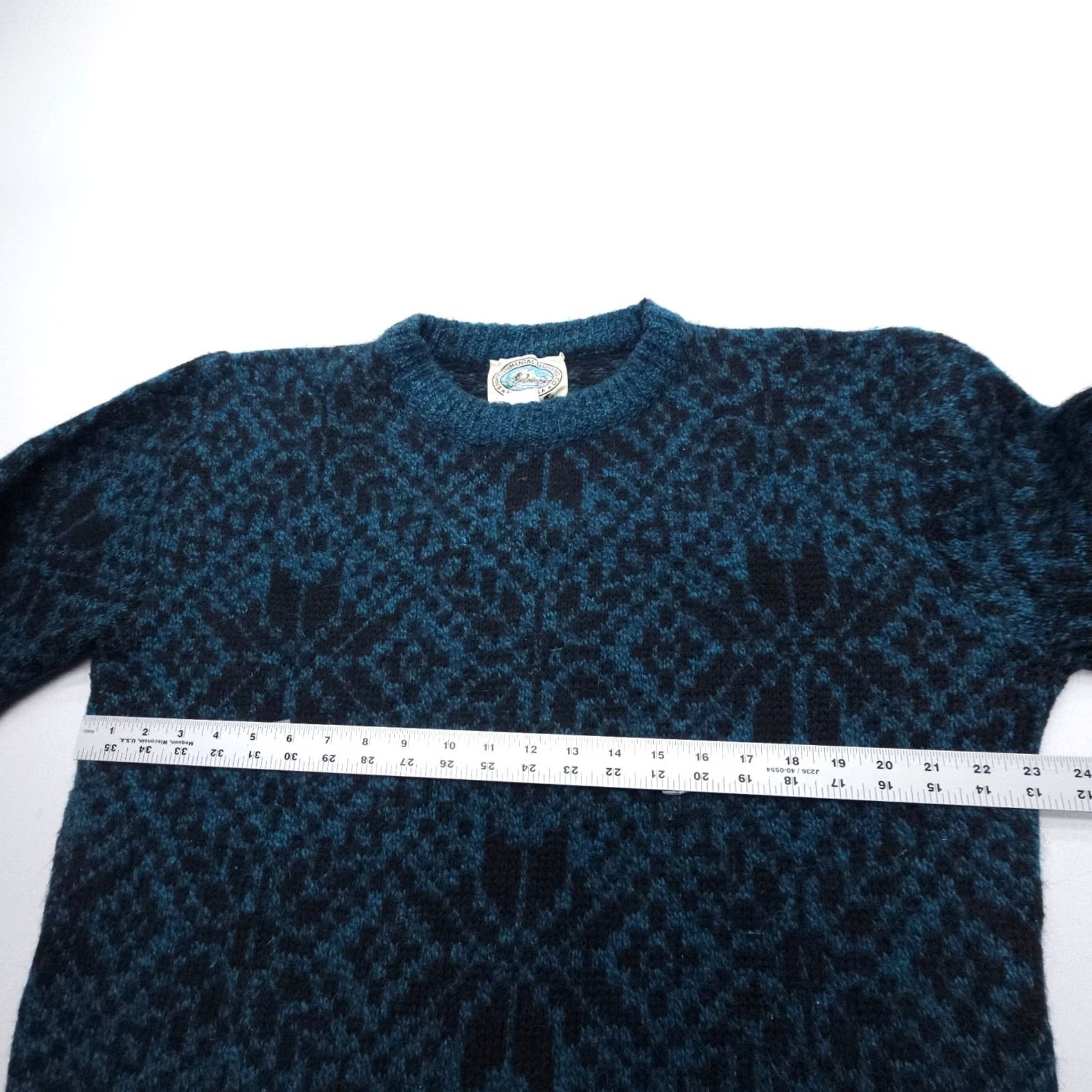 Vintage VINTAGE Environmental Clothing Sweater Mens L Blue Fair Isle Heavyweight Pullover Knit Crew Neck Wool Nylon Casual 80s 90s United States Mens Size US L / EU 52-54 / 3 - 7 Thumbnail