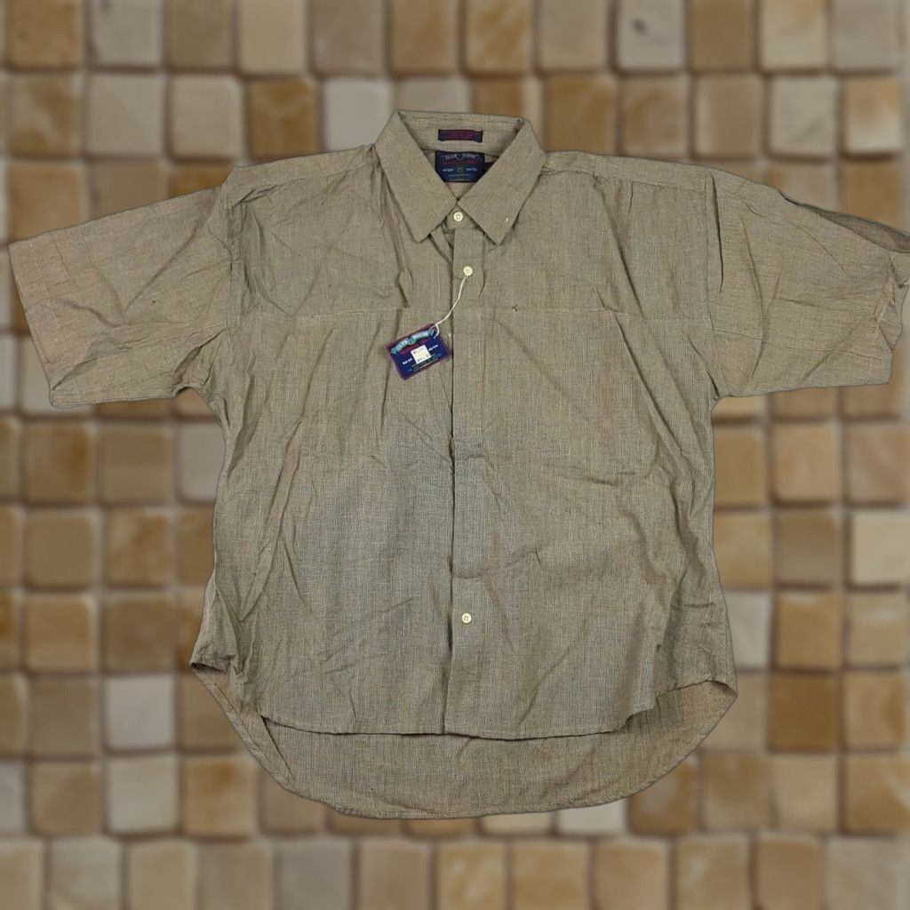 Members Only VINTAGE 90s Woven Khaki Beige Men's Size L Outdoor Button Up Pocket Short Sleeve Shirt Size US L / EU 52-54 / 3 - 1 Thumbnail