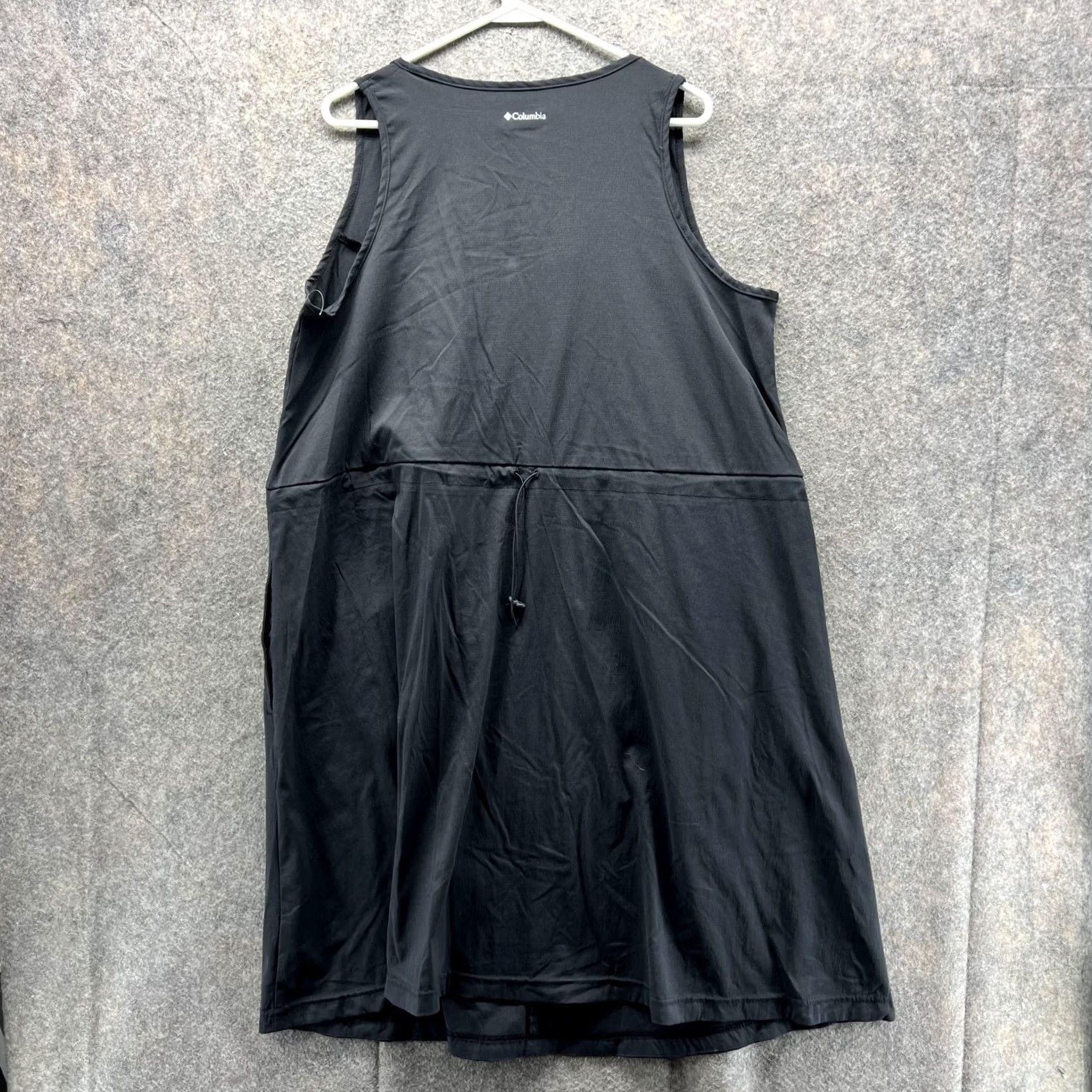 Vintage Columbia Shirt Dress Women 1X Black Sleeveless Casual Polyester Round Neck Knee Length Size XL / US 12-14 / IT 48-50 - 3 Thumbnail