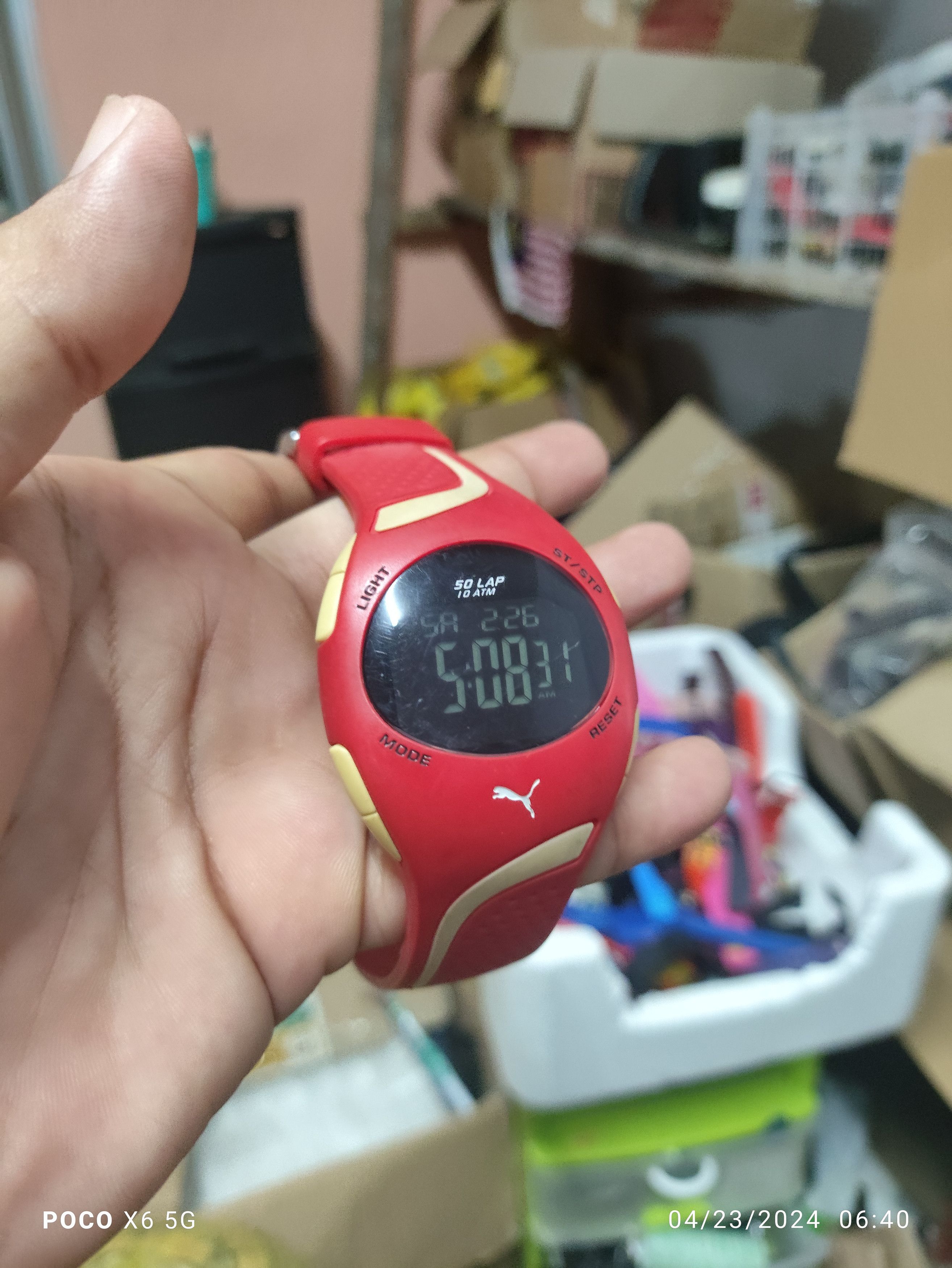 Puma Vintage DIGITAL PUMA WATCH (RED MONSTER GENGSTER) Size ONE SIZE - 4 Thumbnail