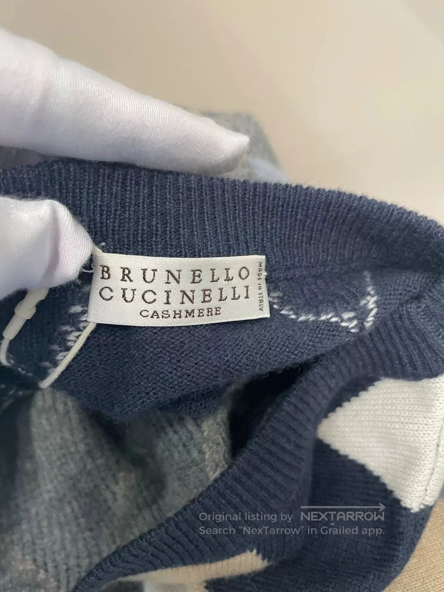 Brunello Cucinelli Brunello Cucinelli Argyle Sequin Sweater XS. Size US XS / EU 42 / 0 - 3 Thumbnail