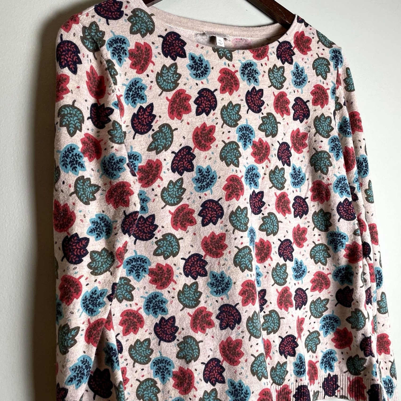 Talbots VINTAGE Talbots Petites Top Womens PM Medium Autumn Leaves Fall Cotton Rayon Casual Shirt Size M / US 6-8 / IT 42-44 - 3 Thumbnail