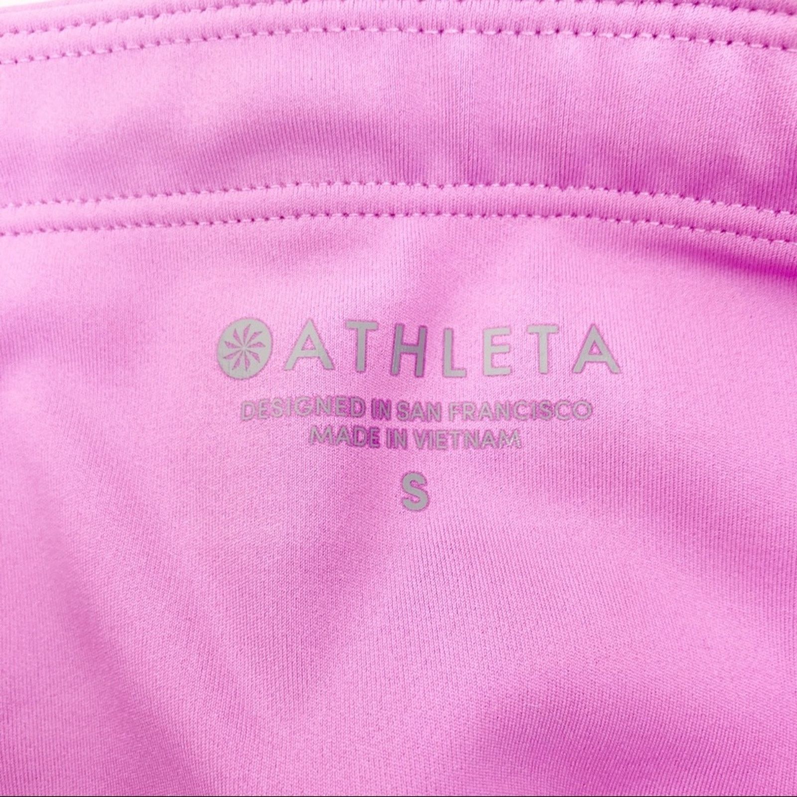 Other Athleta Mesh Contenter Capri Leggings Violet Blush Sz S Size 27" / US 4 / IT 40 - 3 Thumbnail