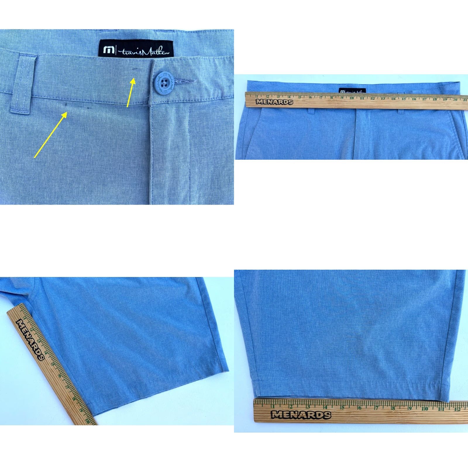 TravisMathew Travis Mathew Men's Shorts Sz 40 Blue Flat Front Pockets Lightweight Chino Regular 40 Waist Outdoor Preppy Sports Size US 40 / EU 56 - 8 Thumbnail
