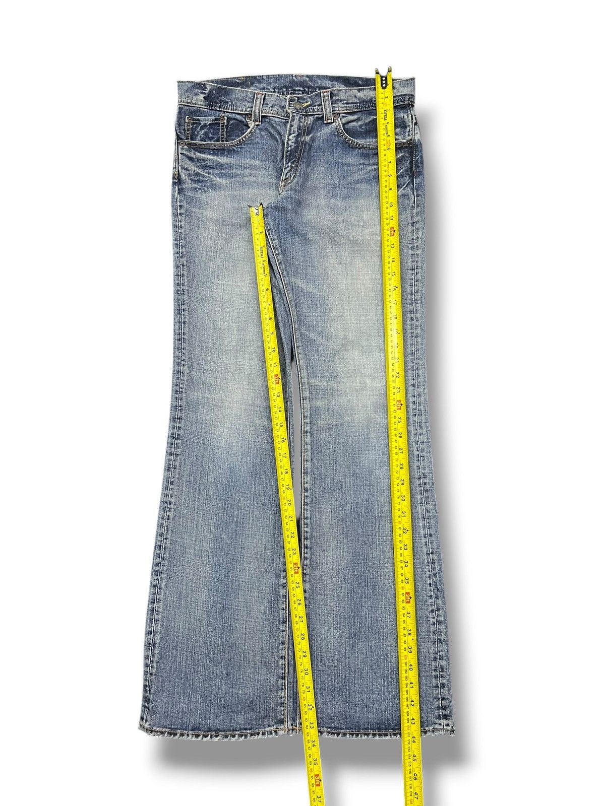 Japanese Brand Bootcut Vintage GL Heart Japan - Faded Wash,Distressed Denim Size US 34 / EU 50 - 15 Thumbnail